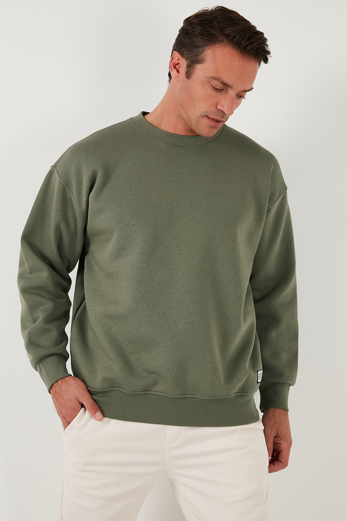 Buratti Regular Fit Bisiklet Yaka Pamuklu İçi Tüylü Yumuşak Şardonlu Sweat Erkek SWEAT 5905255 görsel 4