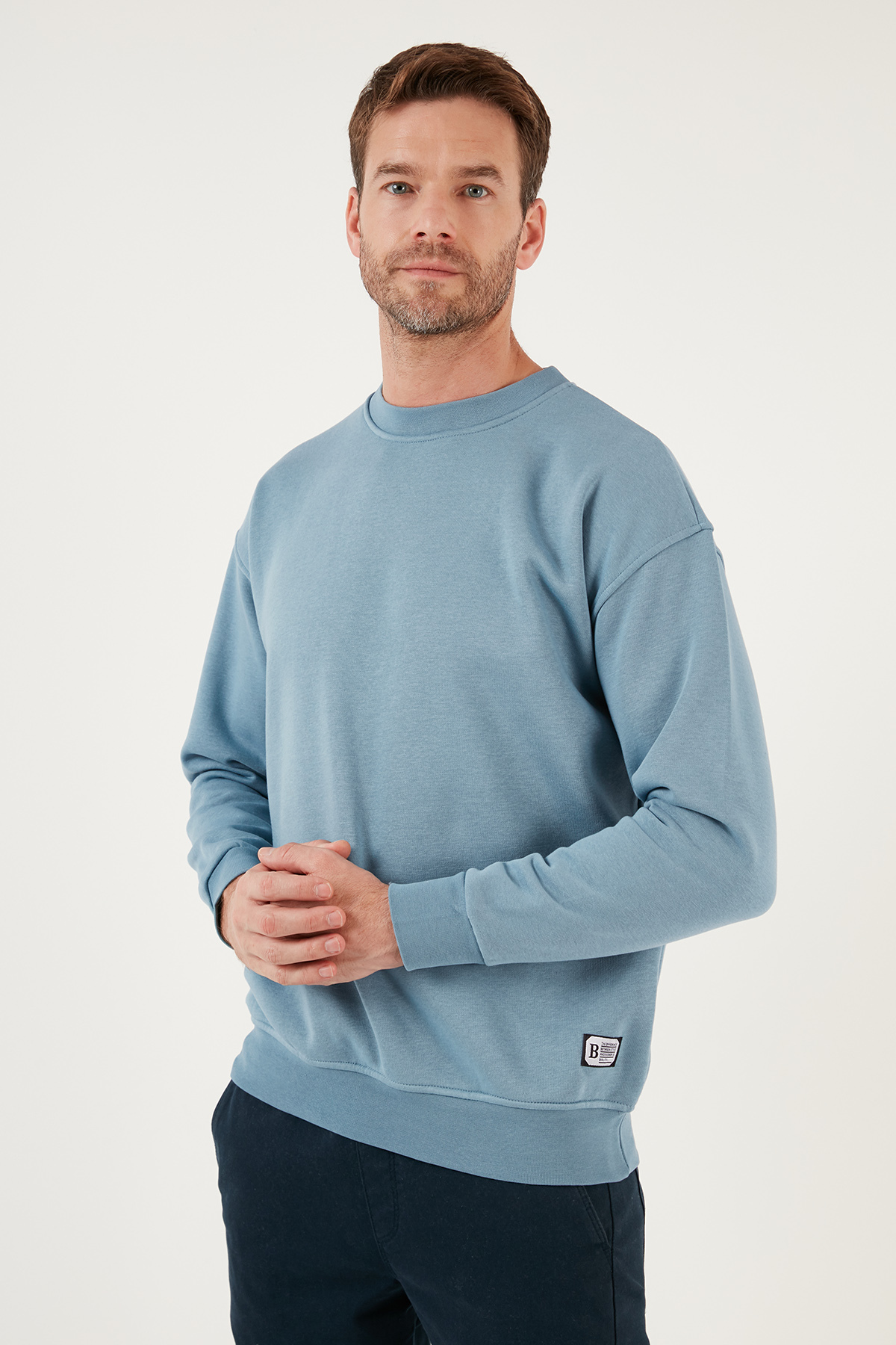 Buratti Regular Fit Bisiklet Yaka Pamuklu İçi Tüylü Yumuşak Şardonlu Sweat Erkek SWEAT 5905255 görsel 4