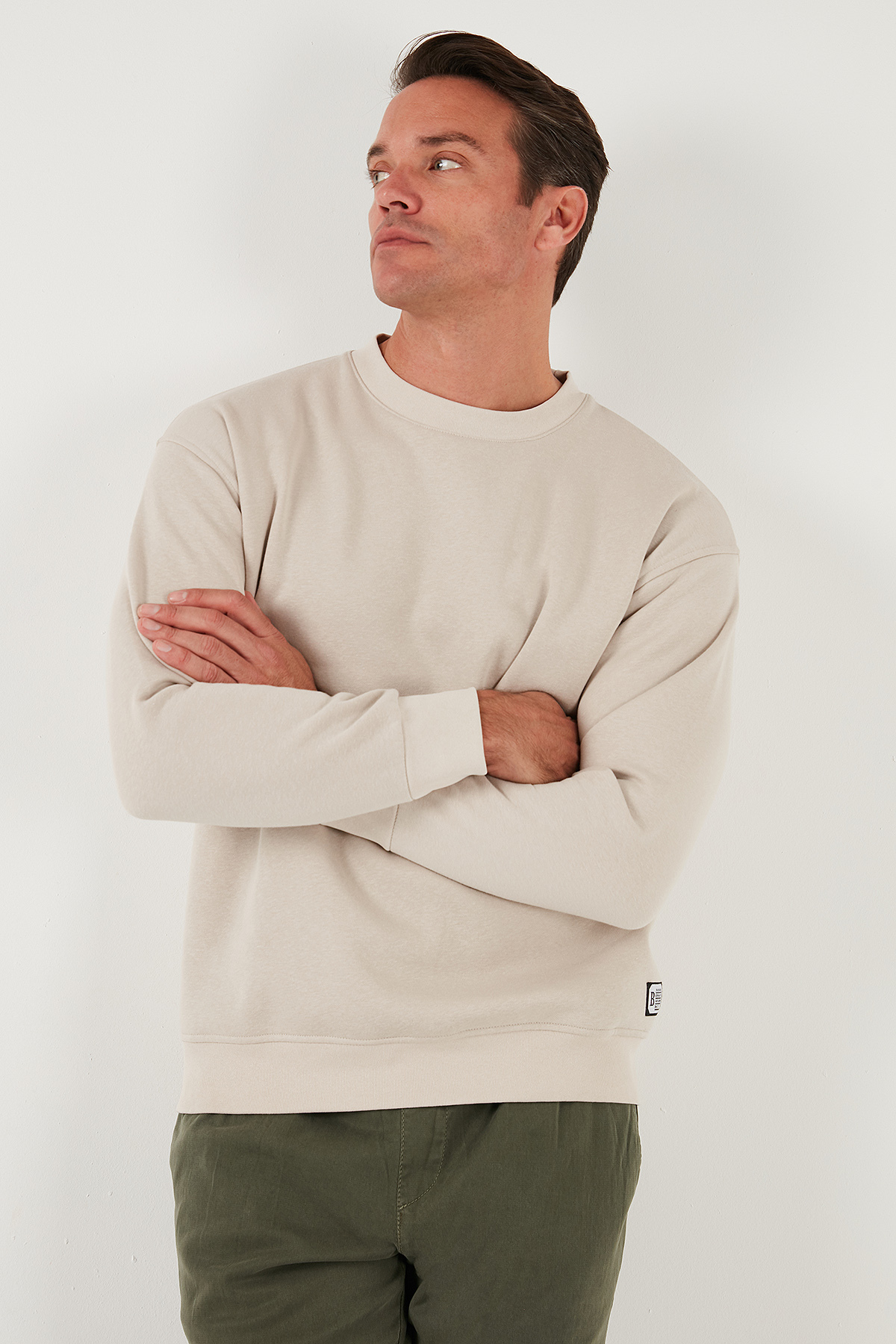 Buratti Regular Fit Bisiklet Yaka Pamuklu İçi Tüylü Yumuşak Şardonlu Sweat Erkek SWEAT 5905255 görsel 4