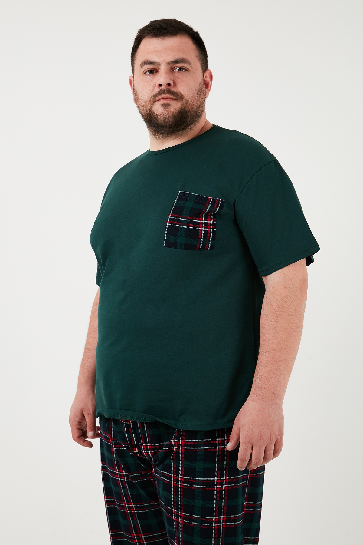 Buratti Pamuklu Regular Fit Büyük Beden Pijama Takımı Erkek PİJAMA TAKIMI 6572002B görsel 5