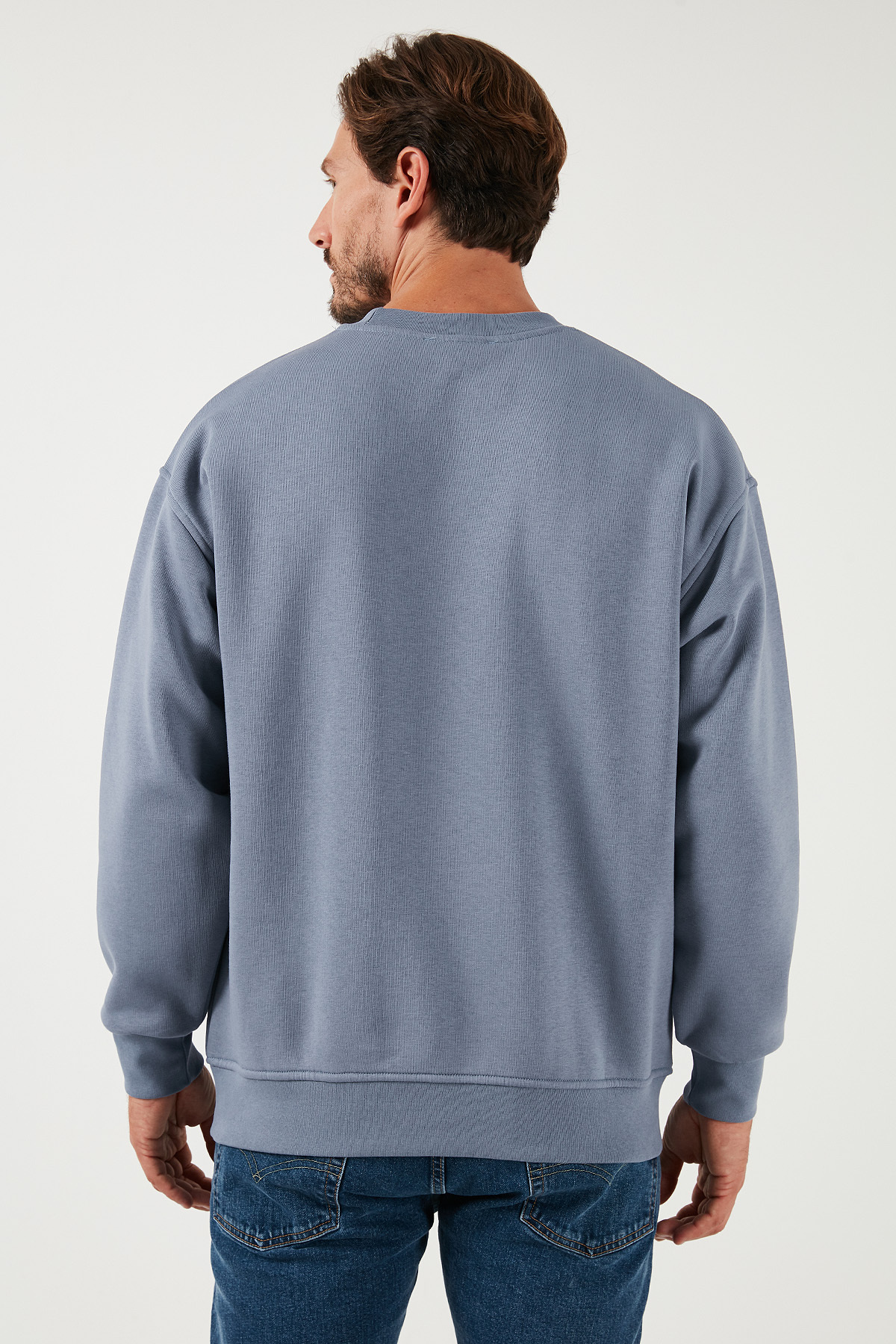Buratti Regular Fit Bisiklet Yaka Pamuklu İçi Tüylü Yumuşak Şardonlu Sweat Erkek SWEAT 5905255 görsel 6