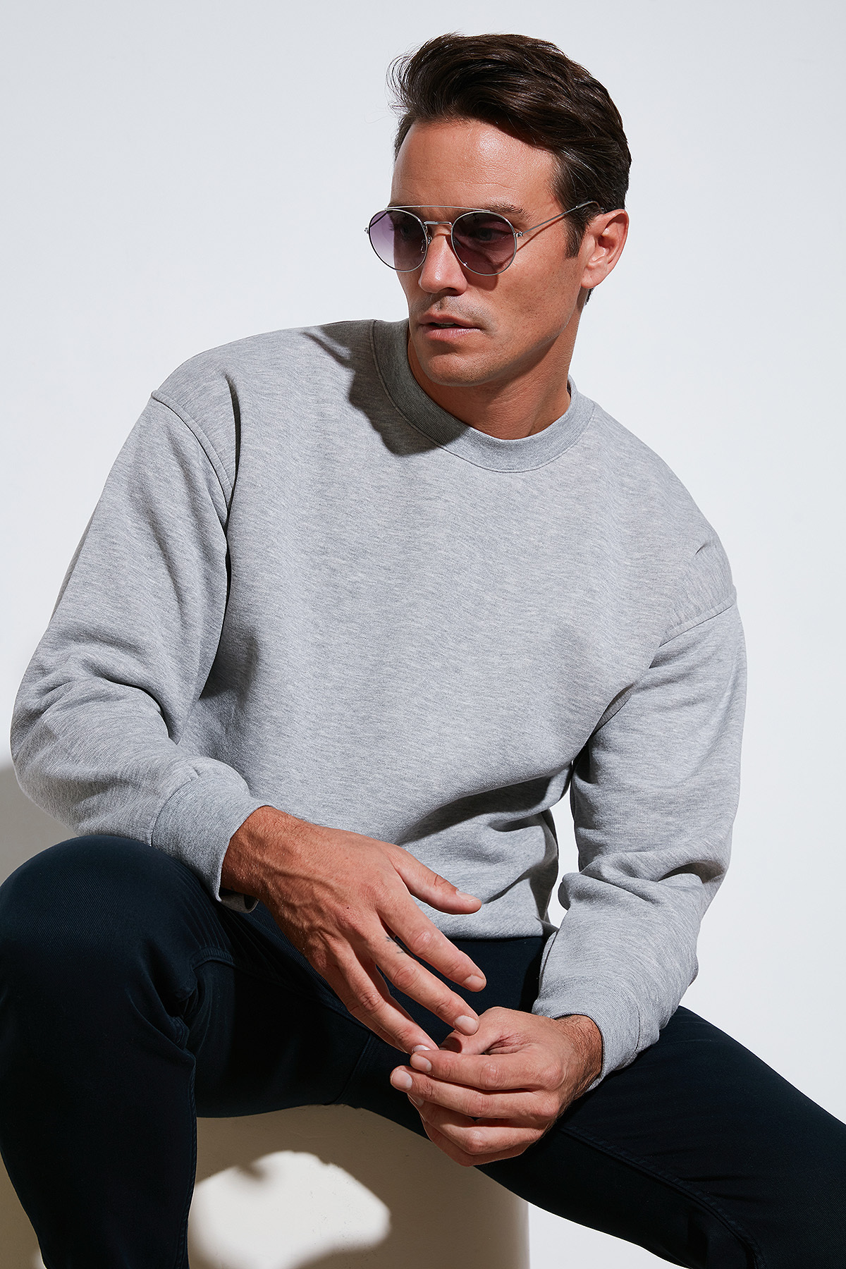 Buratti Regular Fit Bisiklet Yaka Pamuklu İçi Tüylü Yumuşak Şardonlu Sweat Erkek SWEAT 5905255 görsel 2