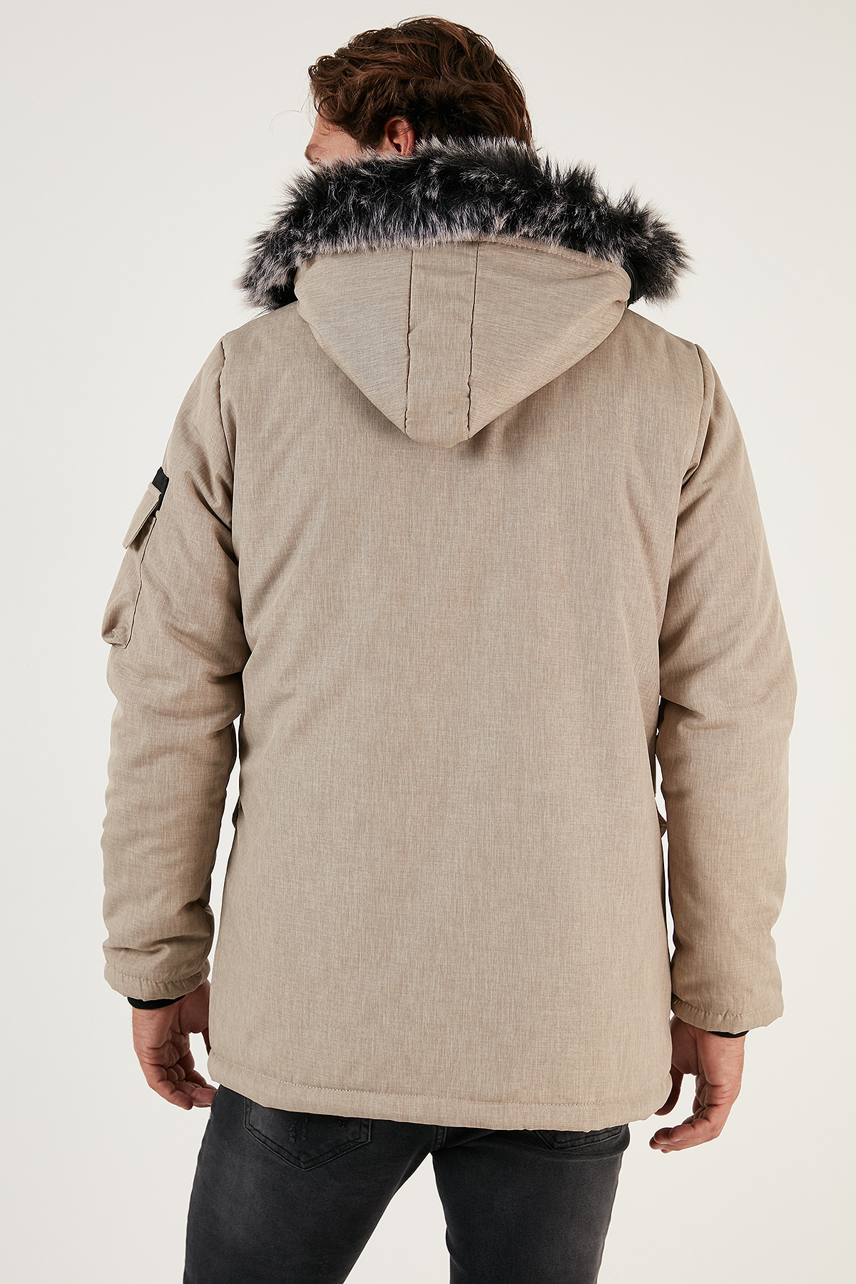Buratti Peluş Astarlı Suya ve Rüzgara Dayanıklı Soğuk Geçirmez Slim Fit Mont Erkek MONT 5711051 görsel 5