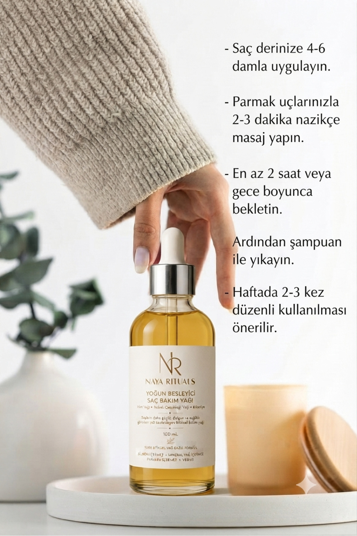 Dökülme Karşıtı - Güçlendirici %100 Bitkisel Saç Bakım Kompleksi Sağlıklı Onarıcı Bakım 100ml — 0766668 — تصویر 3 از 4