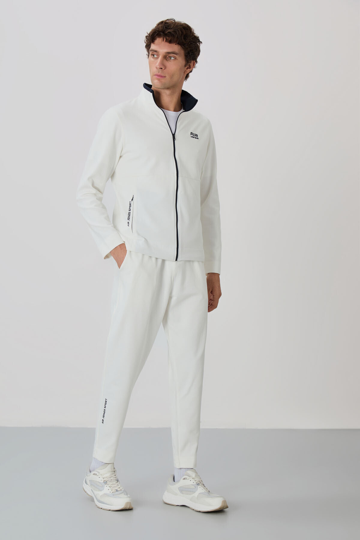 Carlos Ekru Standart Kalıp Erkek Eşofman Takım - 85209 — رنگارنگ A14ER-85209