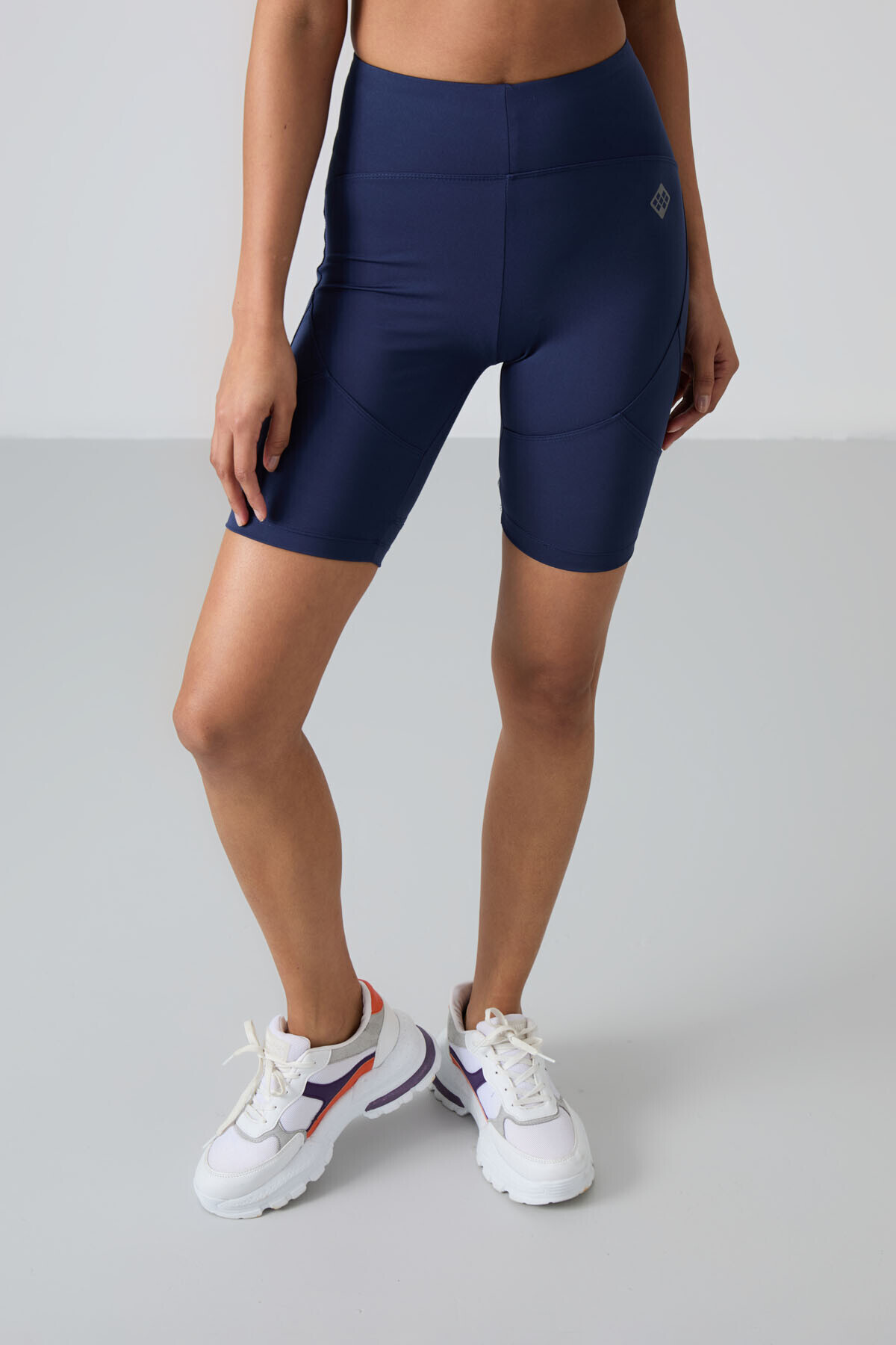TOMMY LIFE İndigo Esnek Standart Fit Performans Kadın Biker Tayt - 91013 görsel 5