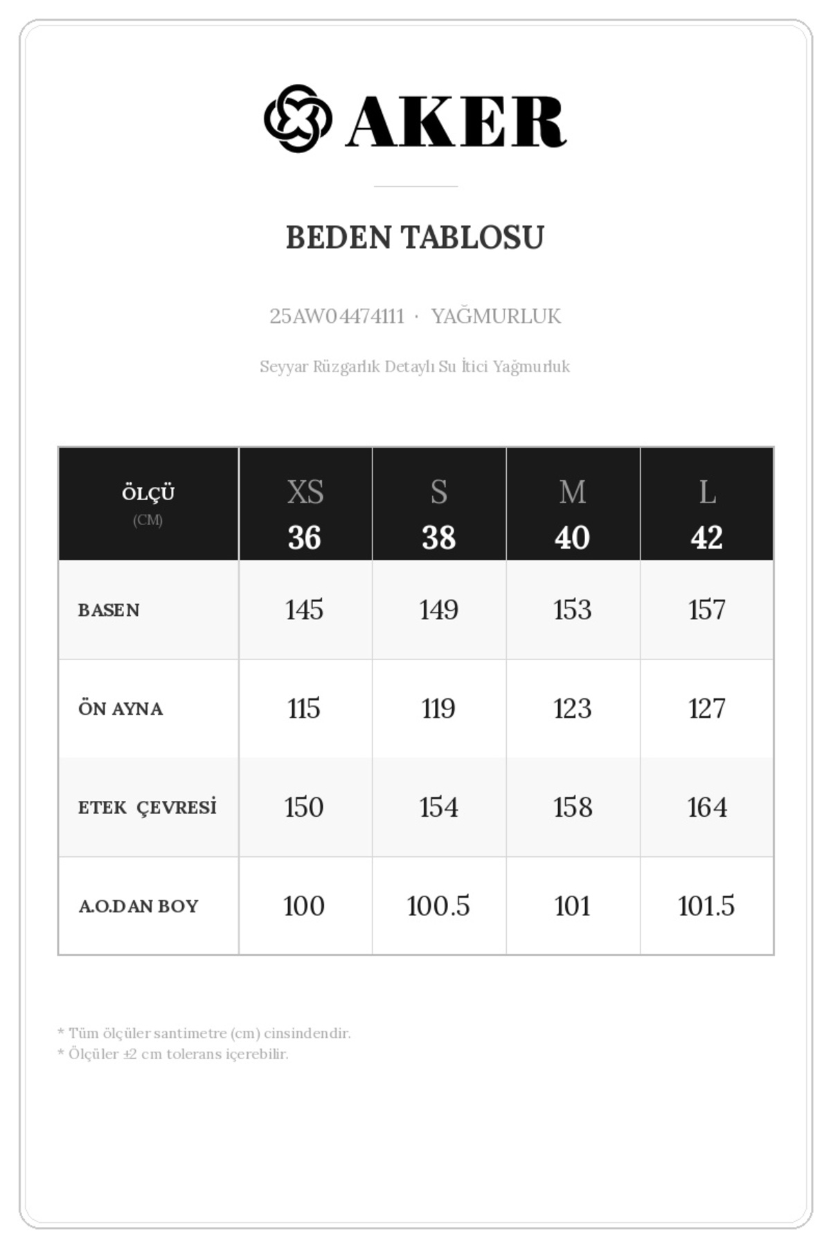 Aker Seyyar Rüzgarlık Detaylı Su İtici Yağmurluk görsel 7