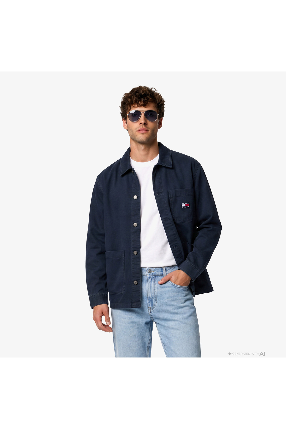 پیراهنمردانهTommy Hilfigerآبی سرمه‌ای