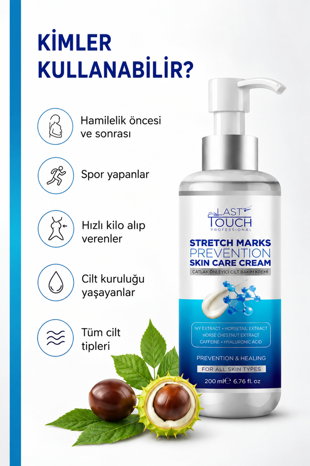Çatlak Önleyici Cilt Bakım Kremi ( Hamilelik-Sporcu Çatlakları-Hızlı Kilo Alıp Verme ) 200 ML — ÇK25122 — تصویر 4 از 9