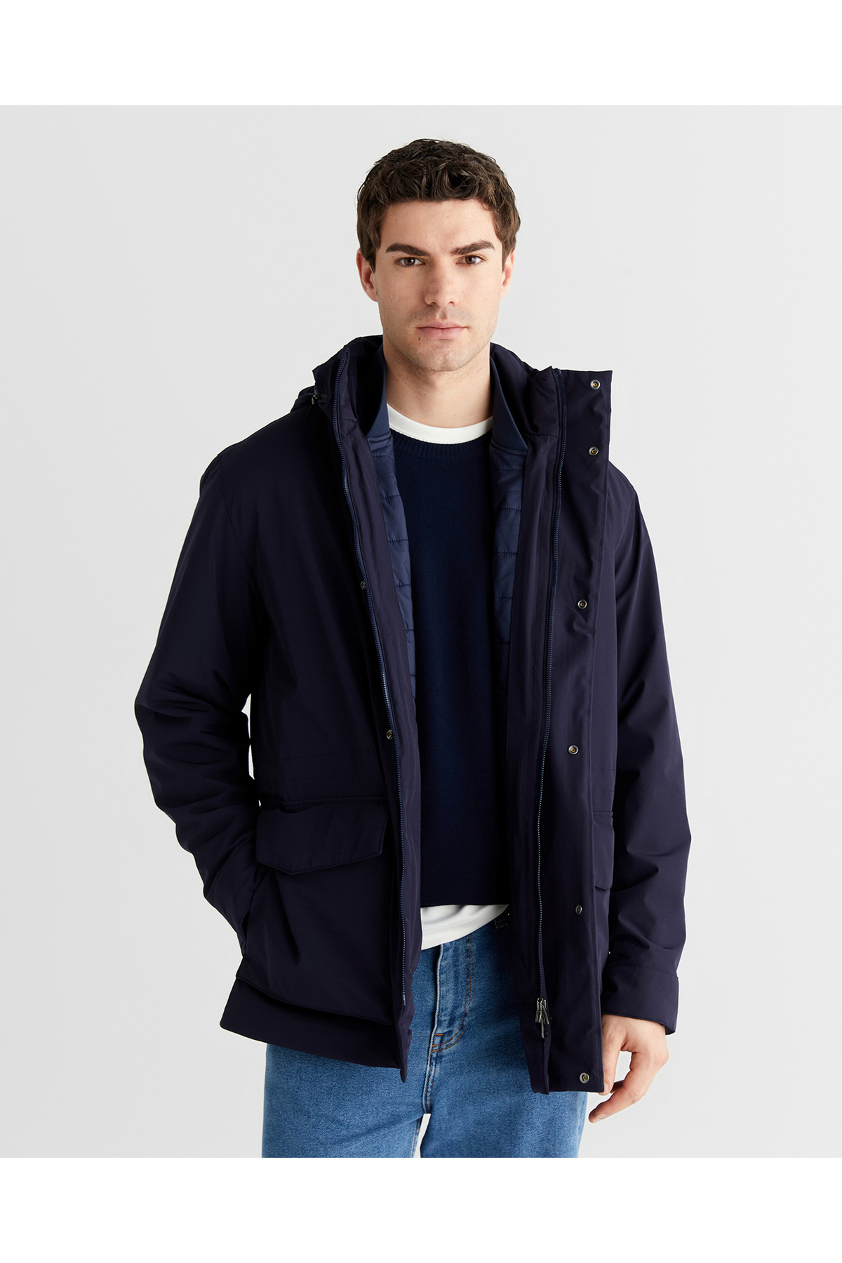 Gant Erkek Lacivert Regular Fit Mont — سرمهای 7006553