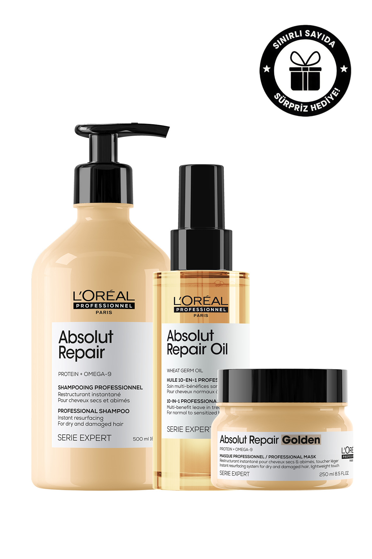 L'oreal Professionnel Serie Expert Absolut Repair Yoğun Onarıcı Saç Bakım Seti — 3474636974221S4