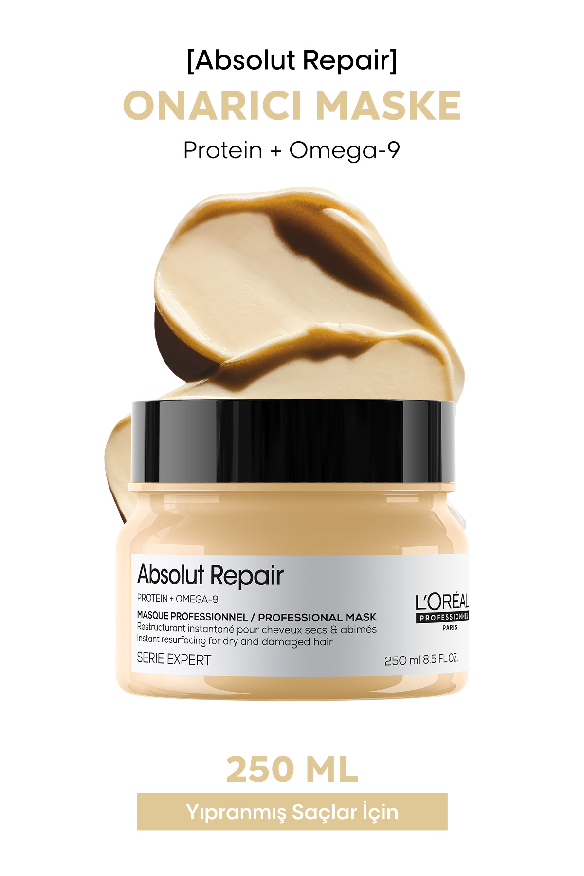 Serie Expert Absolut Repair Yıpranmış Saçlar Için Onarıcı Maske 250ml — 3474636971039 — تصویر 4 از 6