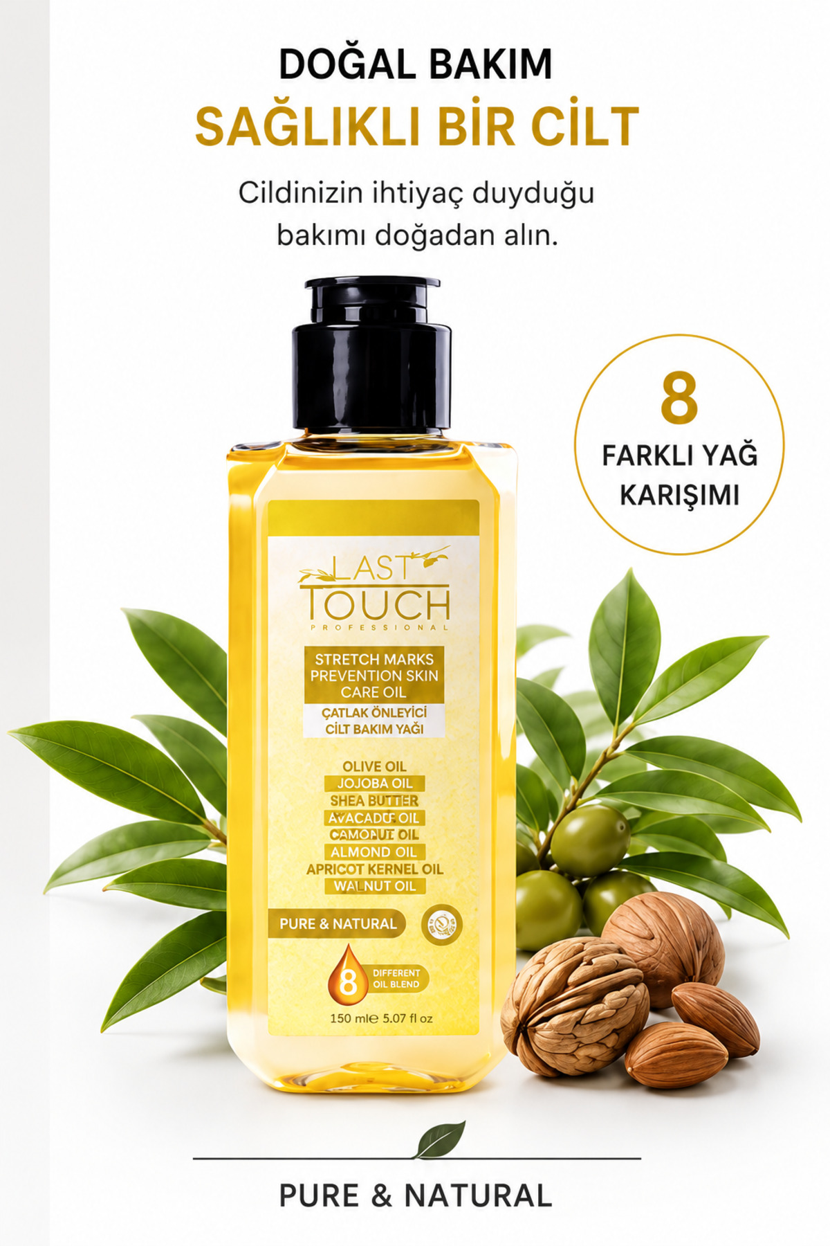 Çatlak Önleyici Cilt Bakım Yağı ( Hamilelik-Sporcu Çatlakları-Hızlı Kilo Alıp Verme ) 150 ML — ÇK25107 — تصویر 9 از 9
