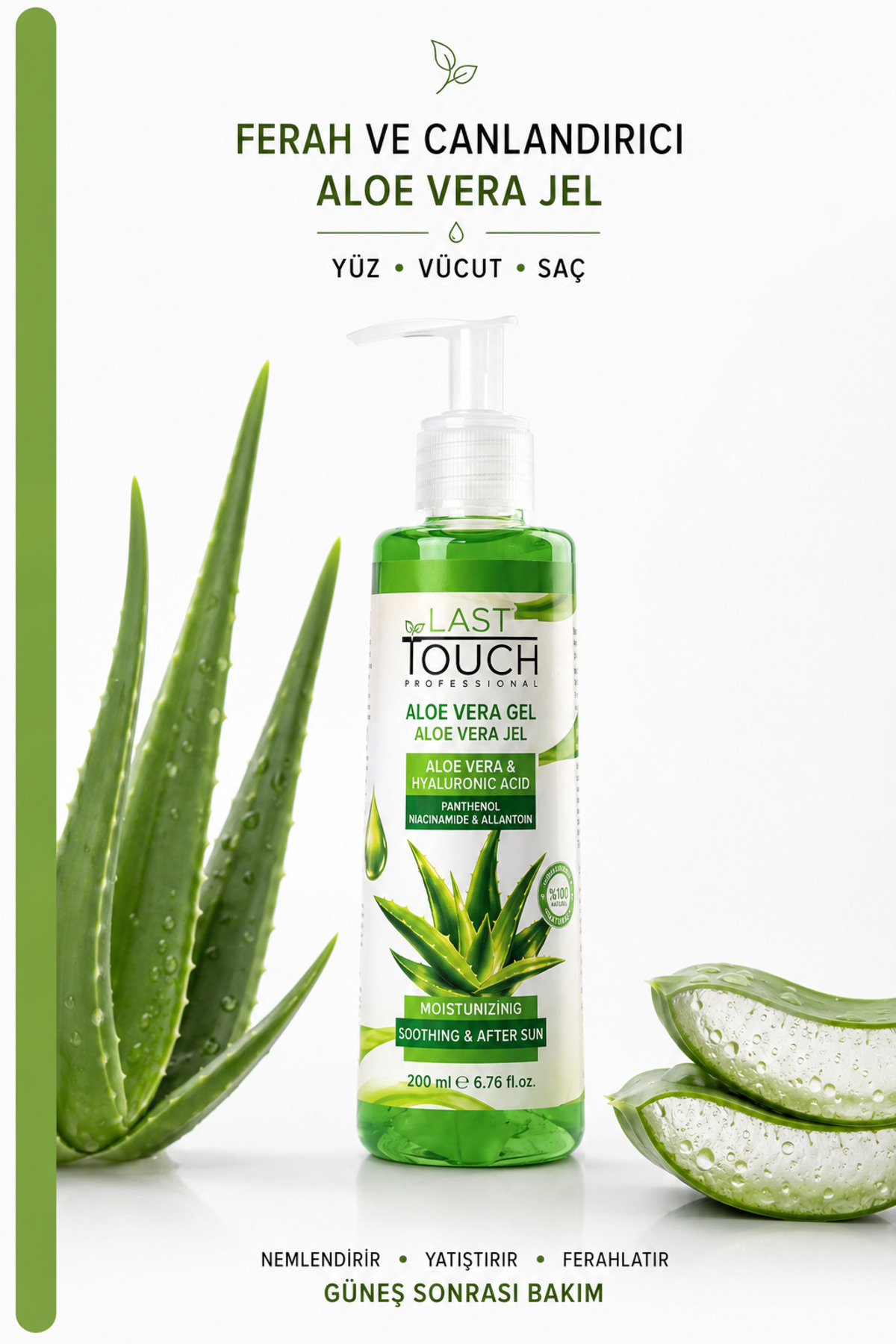Aloe Vera Jel Güneş Sonrası Bakım, Nemlendirici, Ferahlatıcı, Yatıştırıcı 200 ml — AV25102 — تصویر 9 از 9