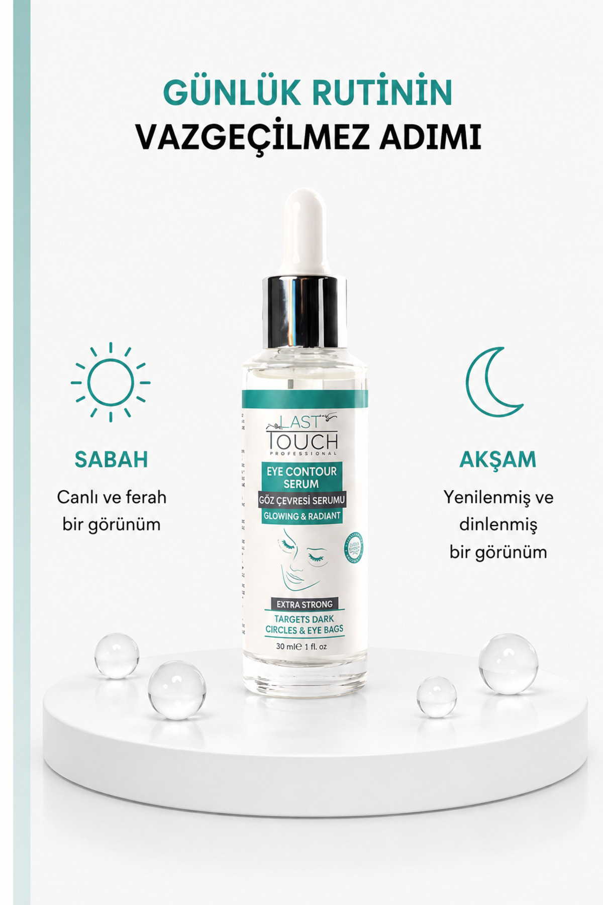 Göz Altı Morluk, Torbalanma, Kırışıklık, Koyu Halka ve Aydınlatıcı Göz Çevresi Serumu 30 ML — GÇS25104 — تصویر 8 از 9