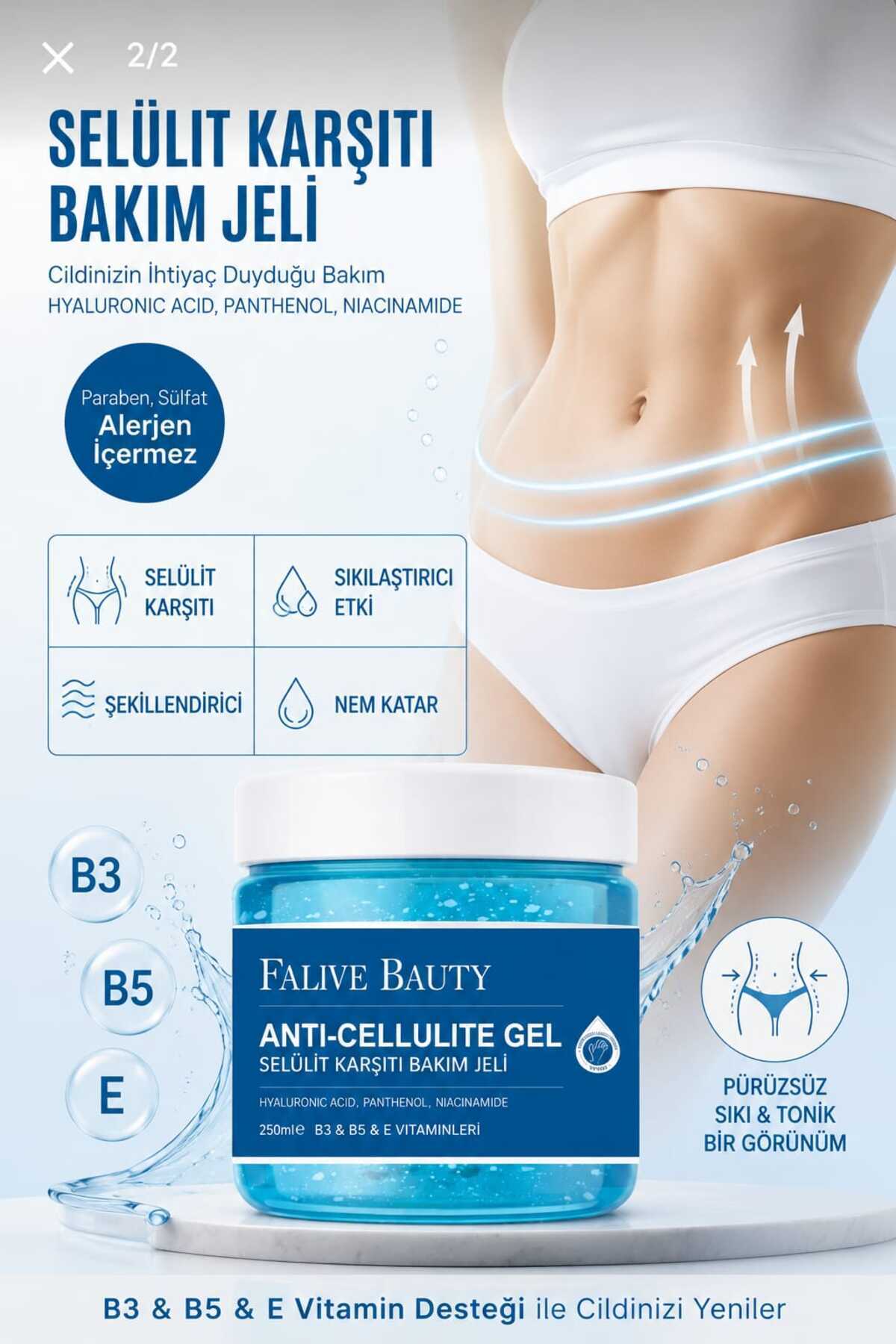 FALİVE BEAUTY Selülit Ve Çatlak Giderici Leke karşıtı Vücut Şekillendirici Jel 250 ml — 656565