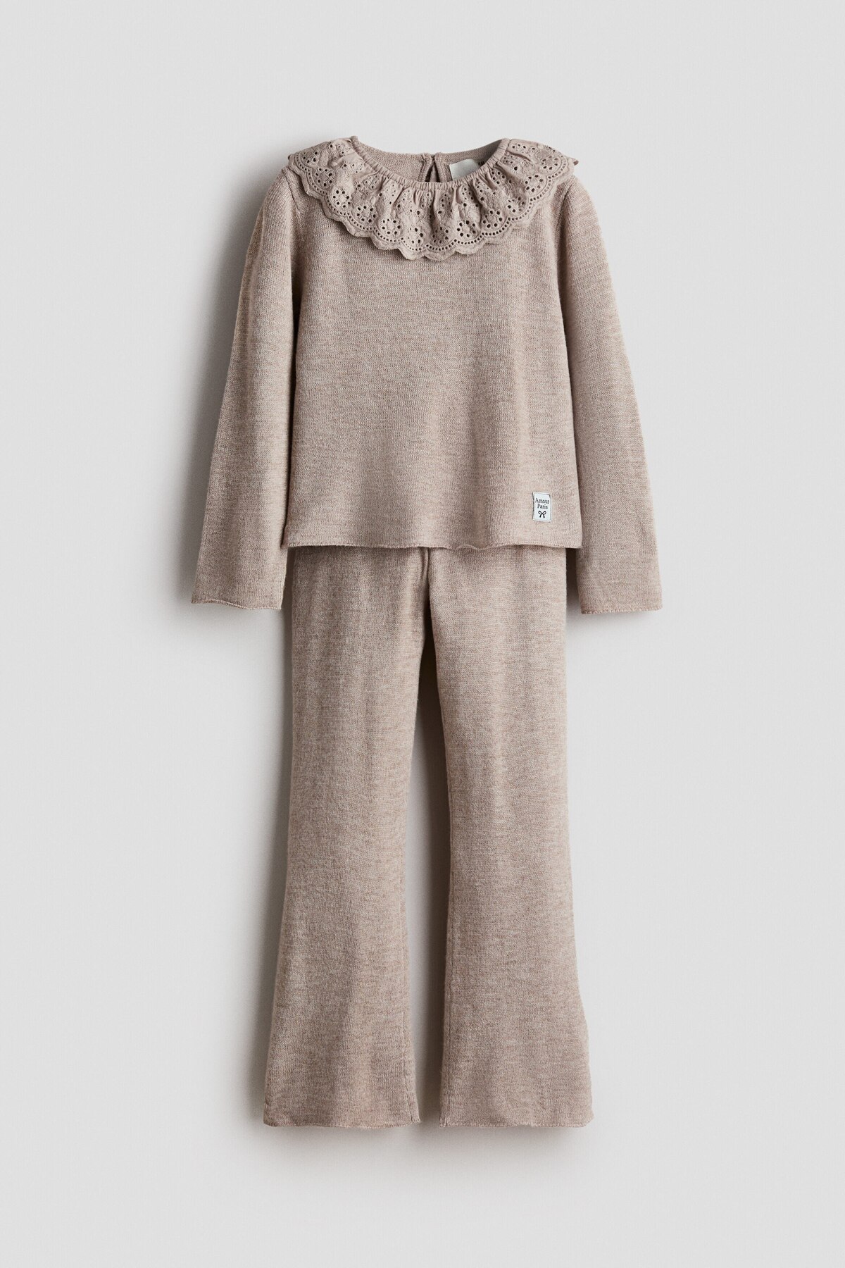 ست بافتنی نازک دو تکه اچ اند ام ست تی شرت و شلوارک H&M