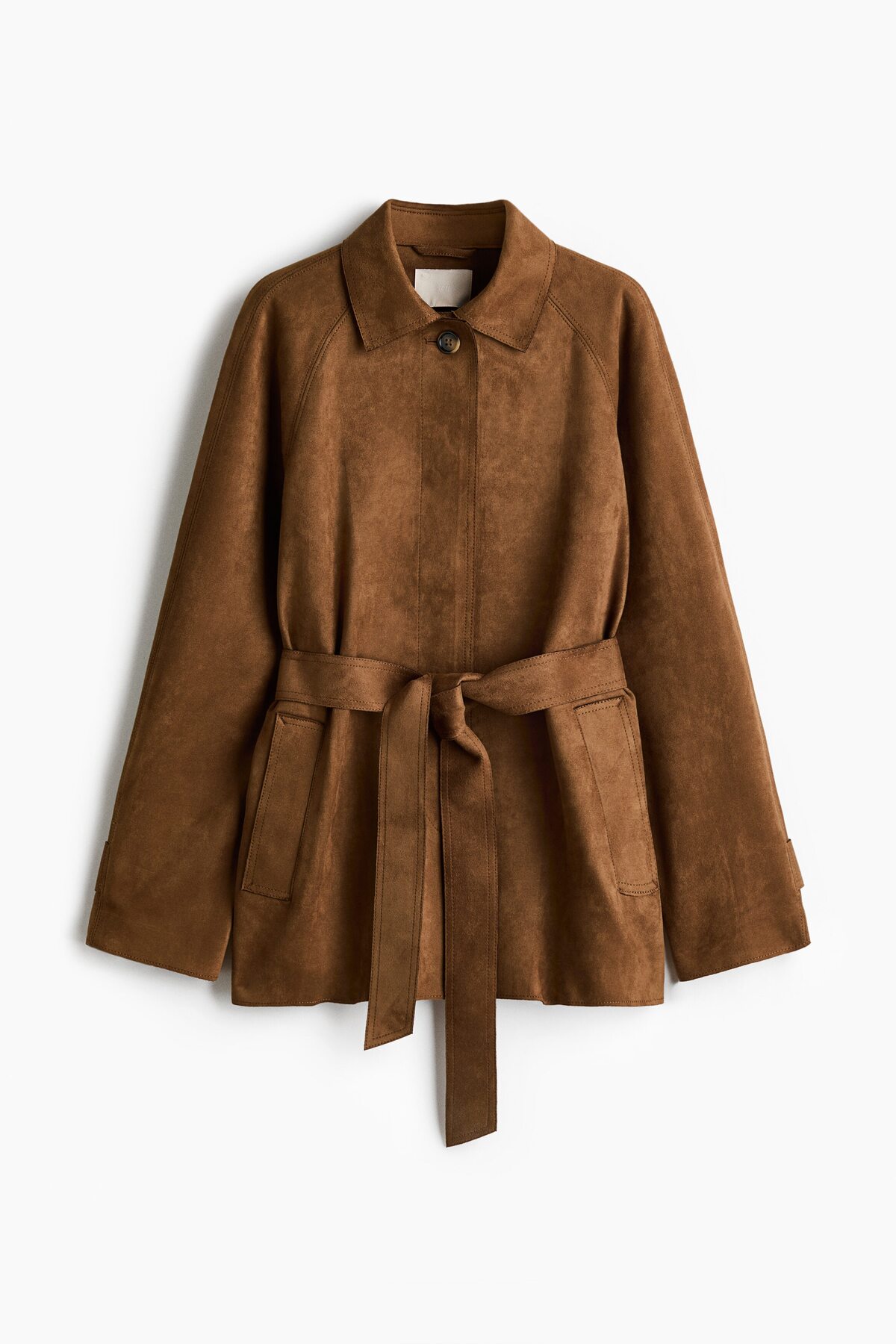 H&M Kuşaklı Kısa Kaban görsel 4