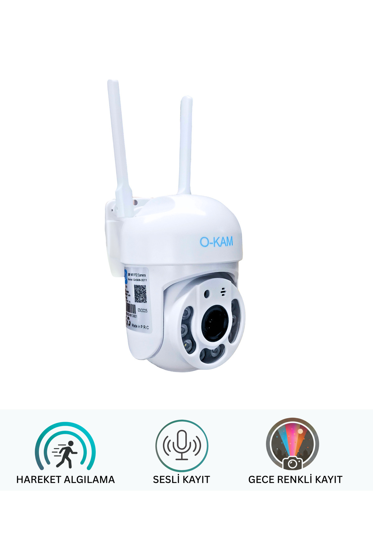 O-KAM 3012 SMART WIFI 3MP+3MP CAMERA ALERT PTZ Görsel 3
