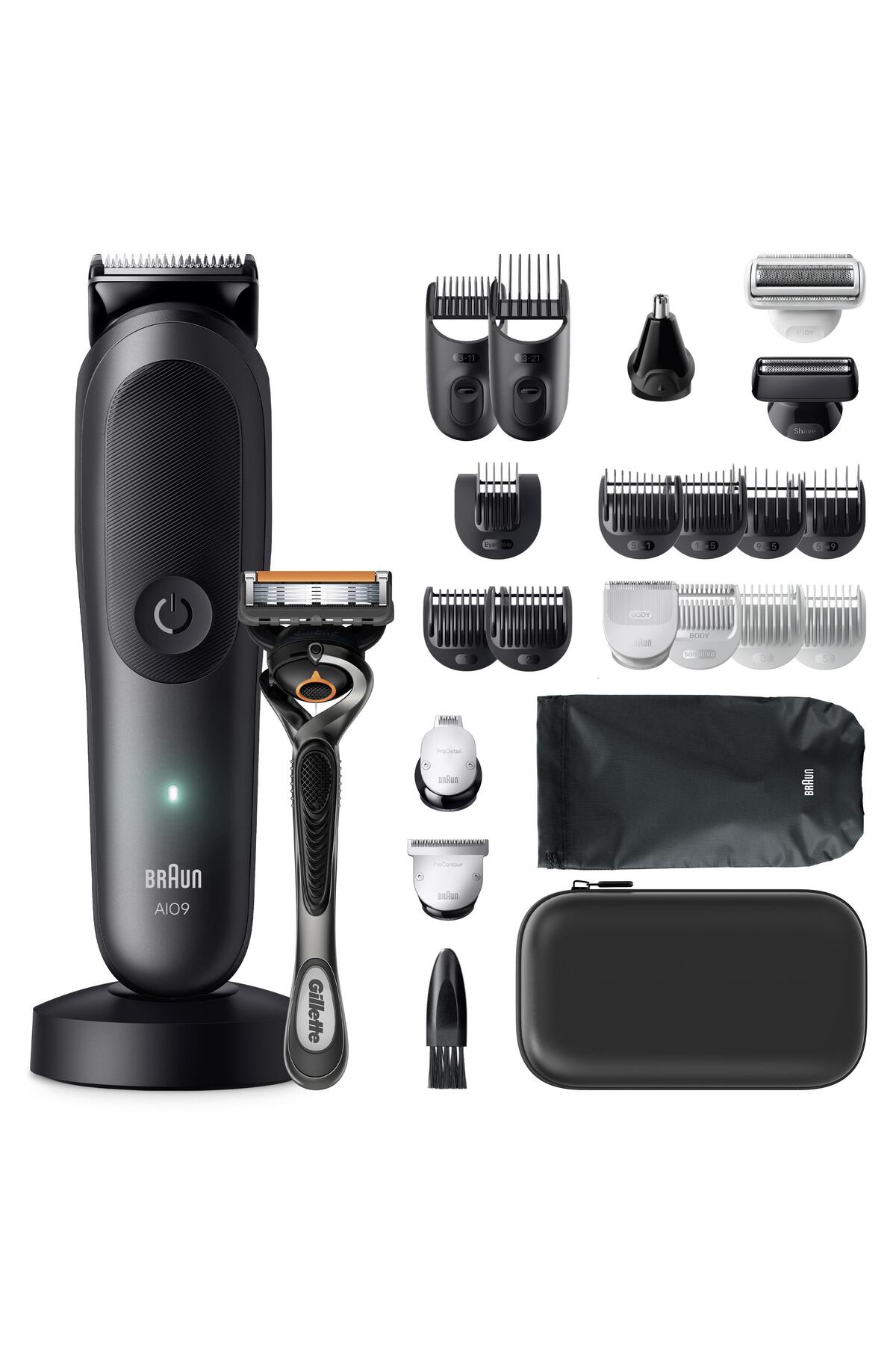 Hepsi Bir Arada Series 9, 23’ü 1 arada Tıraş Kiti, ProBlade, BodyGentle Modu, AIO9520 — مشکی 80886386 — تصویر 7 از 8