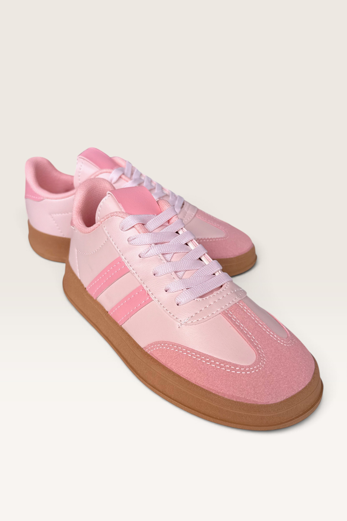 Liger Unisex Rahat Hafif Spor Ayakkabı PUDRA - PEMBE görsel 2