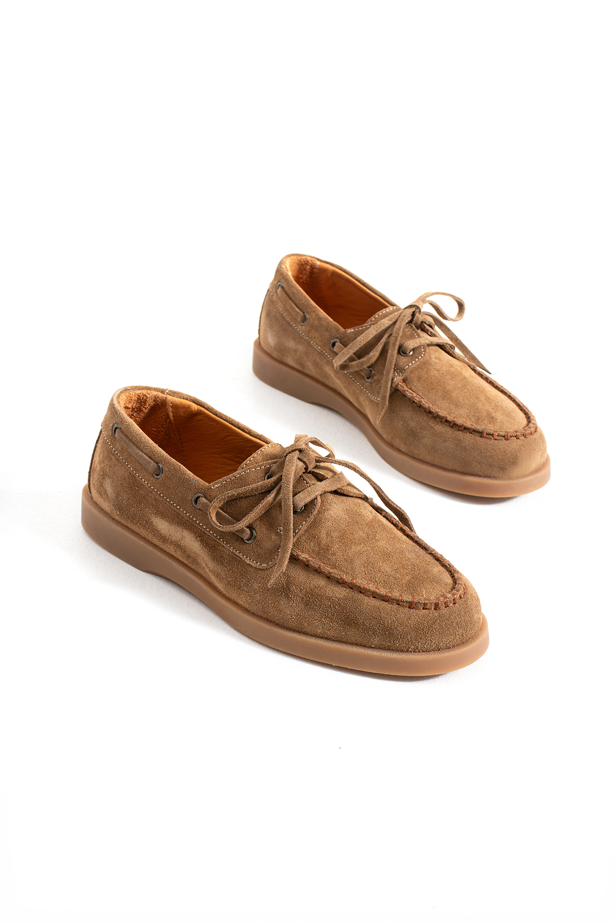 BELİSSA AYAKKABI Kadın Süet Bağcıklı Casual Loafer Ayakkabı görsel 3