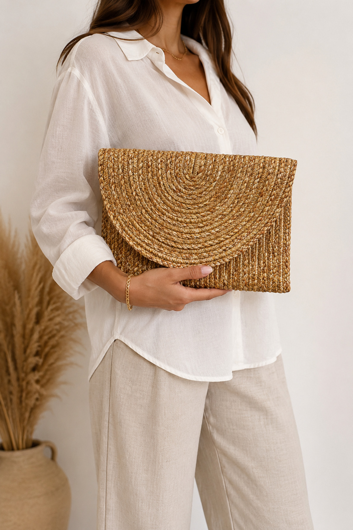 MaVaux El Geçirme Detaylı Zarf Portföy Clutch Çanta görsel 2