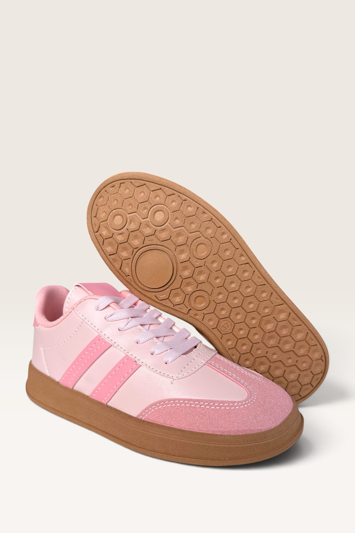 Liger Unisex Rahat Hafif Spor Ayakkabı PUDRA - PEMBE görsel 5