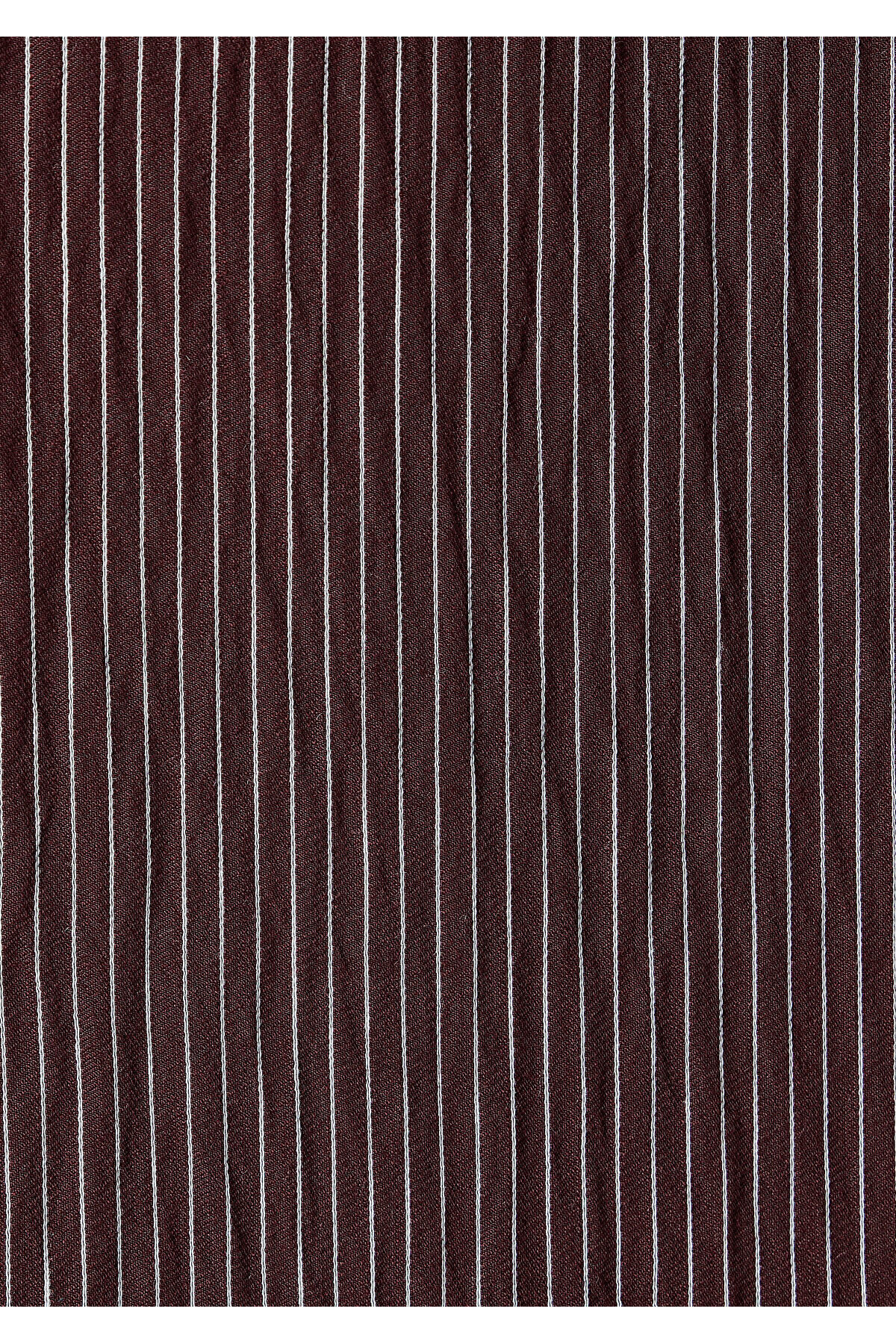 UZUN KOLLU GÖMLEK Zinfandel Stripe — زرشکی M1210683-91627 — تصویر 7 از 7