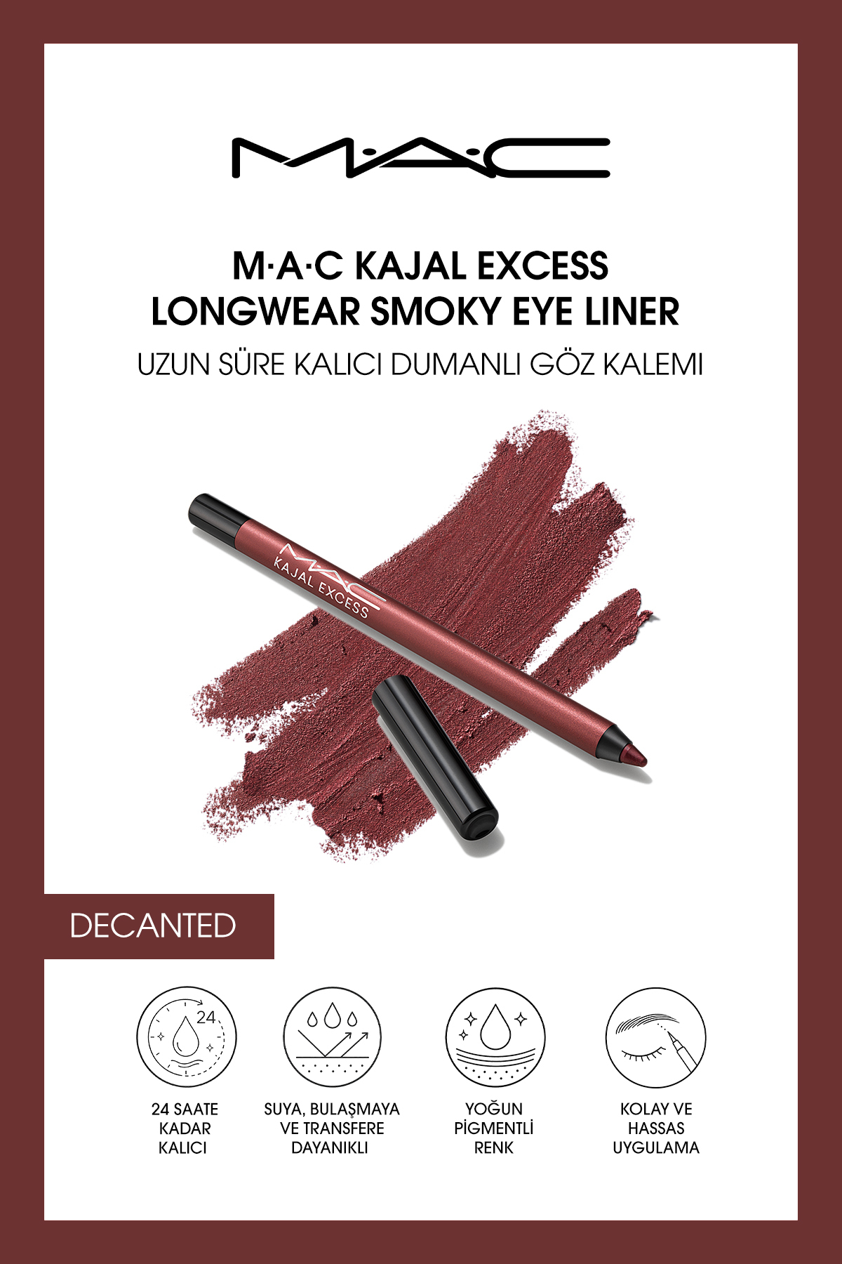 M.A.C M·A·C Kajal Excess Longwear Smoky Eye Liner - Decanted — مشکی 147380