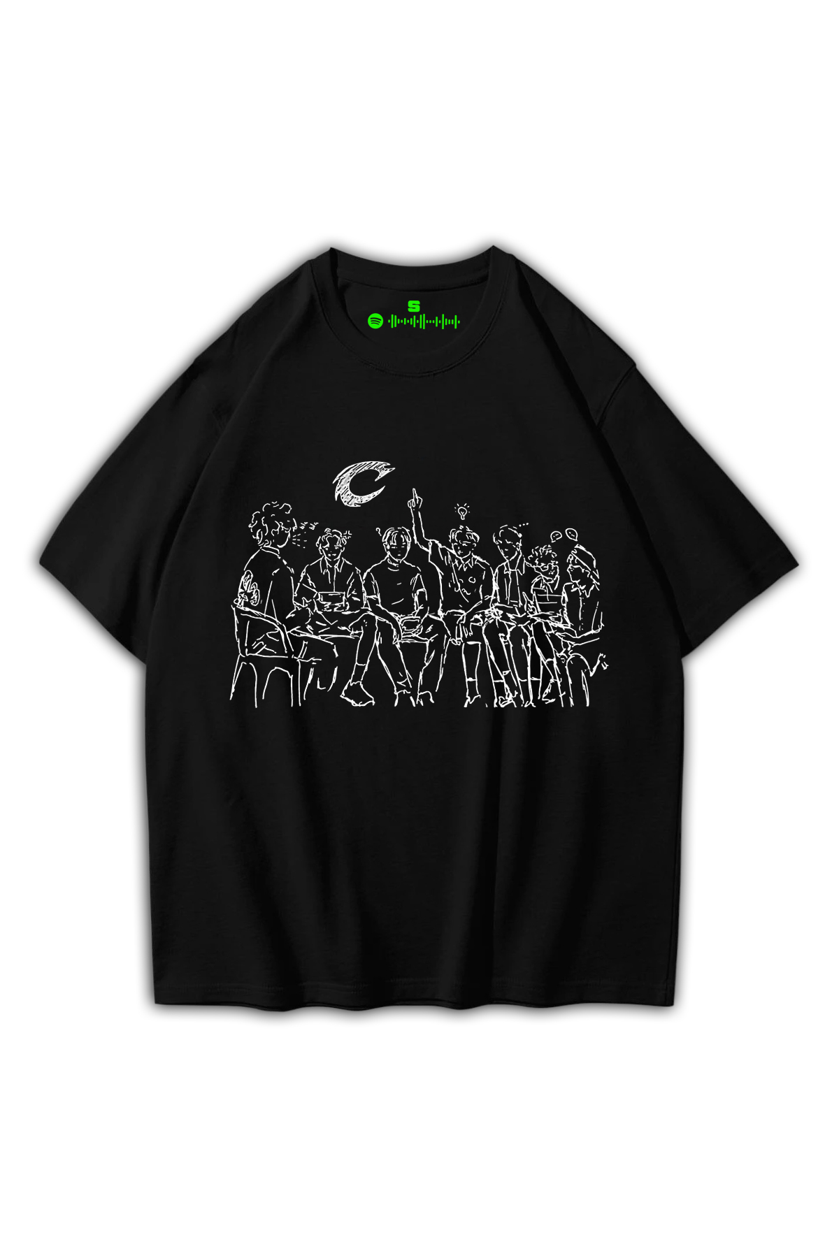 STYKEER Oversize Unisex The Crush Grup Boyband Yeni Erkek Grup Şarkı Erkek Grubu Baskılı T-Shirt Unisex THE CRUSH TSHİRT