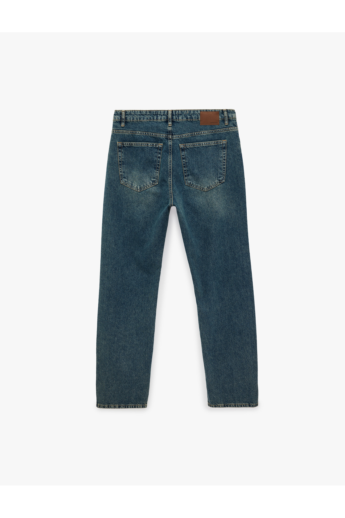 Koton Pamuklu Cepli Normal Bel Vintage Straight Fit Jean Pantolon görsel 2