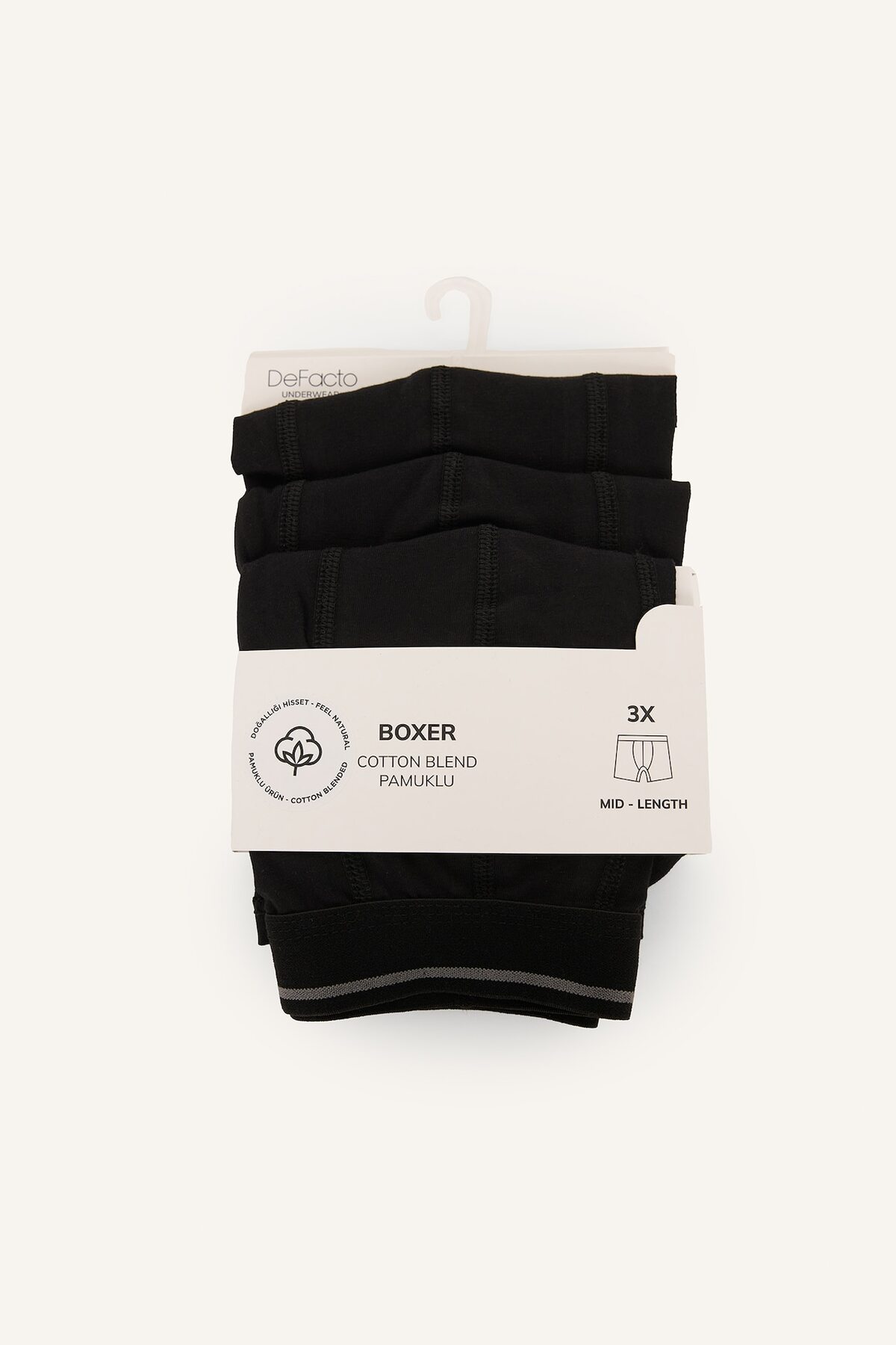 DeFacto Regular Fit Pamuklu 3'lü Boxer H9431AX26AU