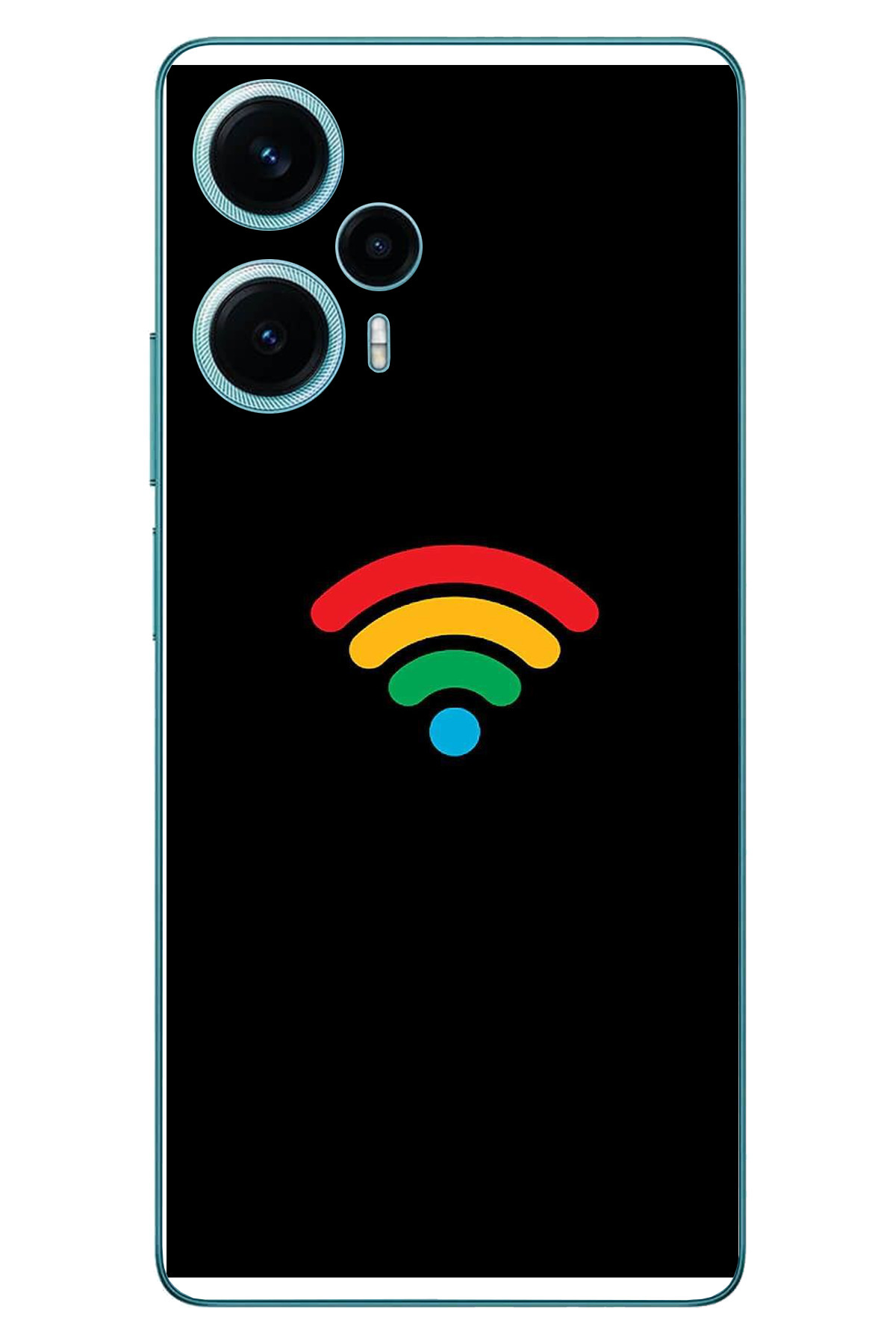 Poco F5 Uyumlu Wifi Simgesi Baskılı Silikon Kılıf