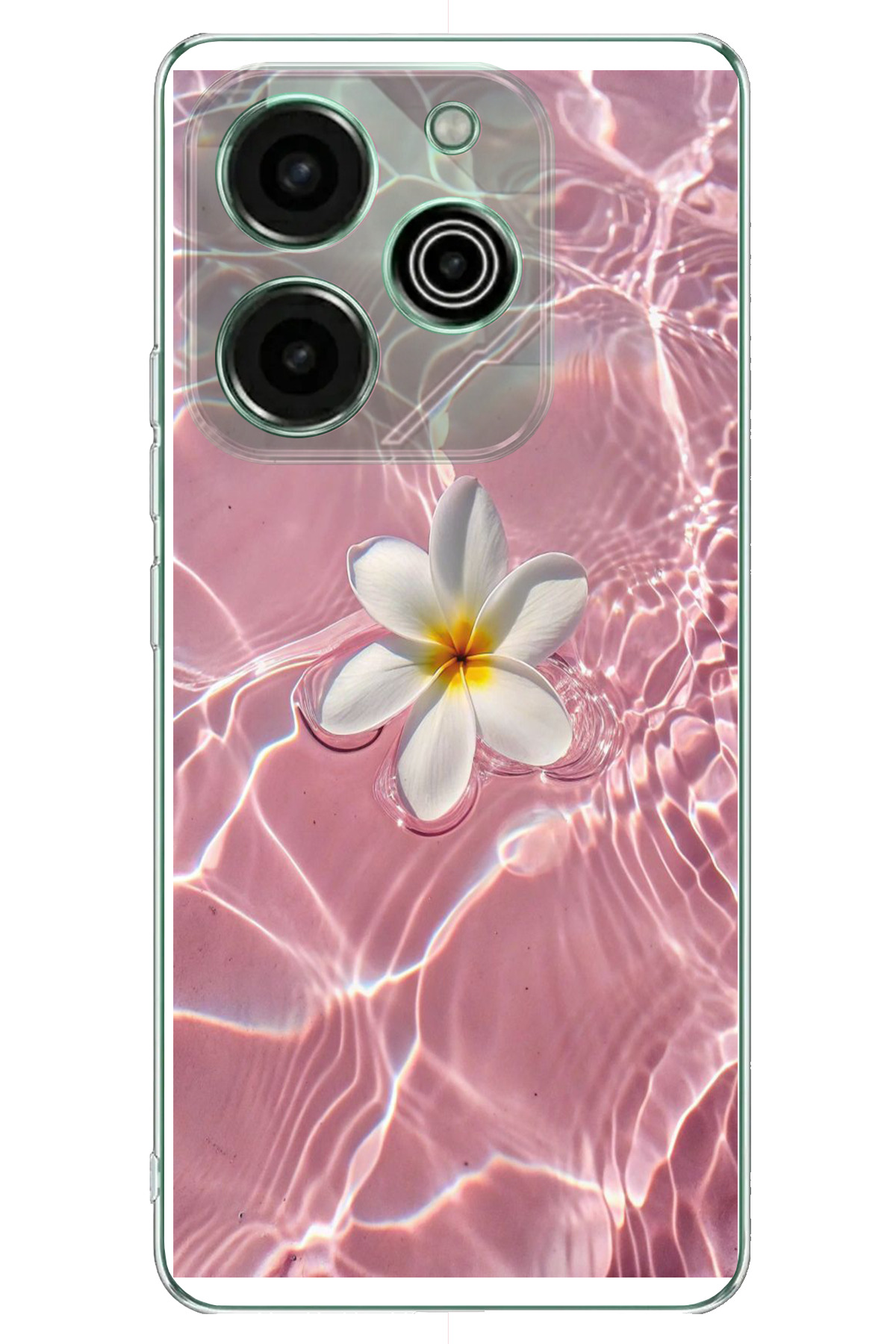 Tecno Pova 6 - Pova 6 Pro Uyumlu Dalgalı Papatya Baskılı Silikon Kılıf