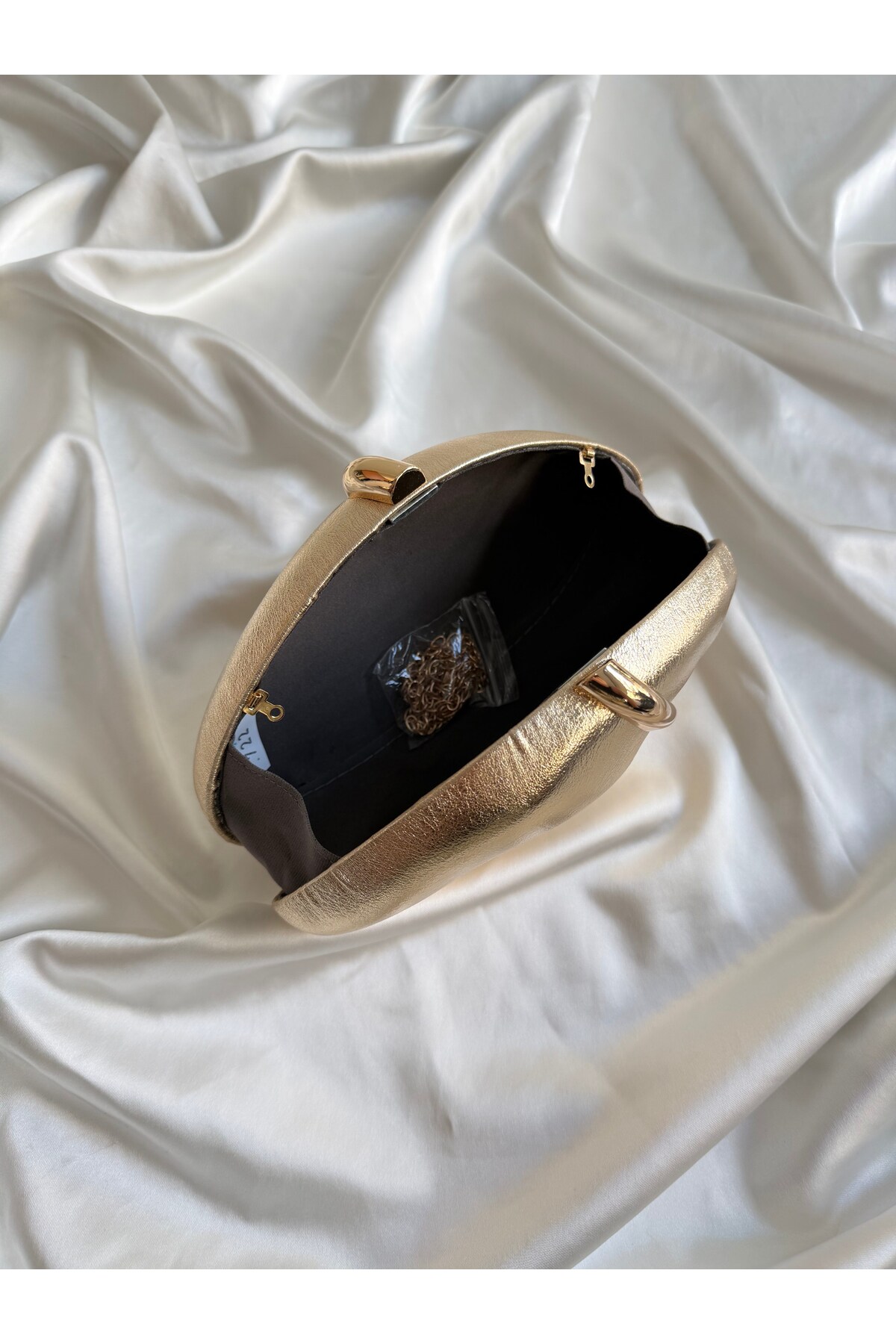 Mia Collection Muscat Abiye Çanta , Düğün Çantası , Nişan Çantası Gold görsel 4