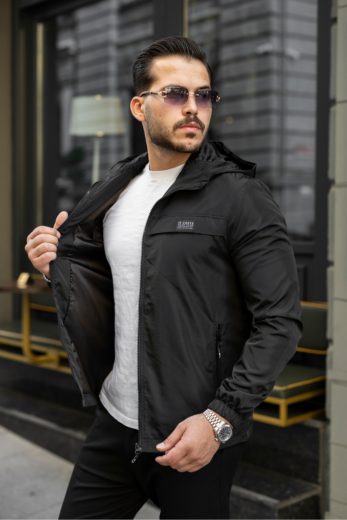 S&M CLOTHİNG YENİ SEZON ARMALI SU VE RÜZGAR GEÇİRMEZ ERKEK YAĞMURLUK MEVSİMLİK CEKET görsel 2