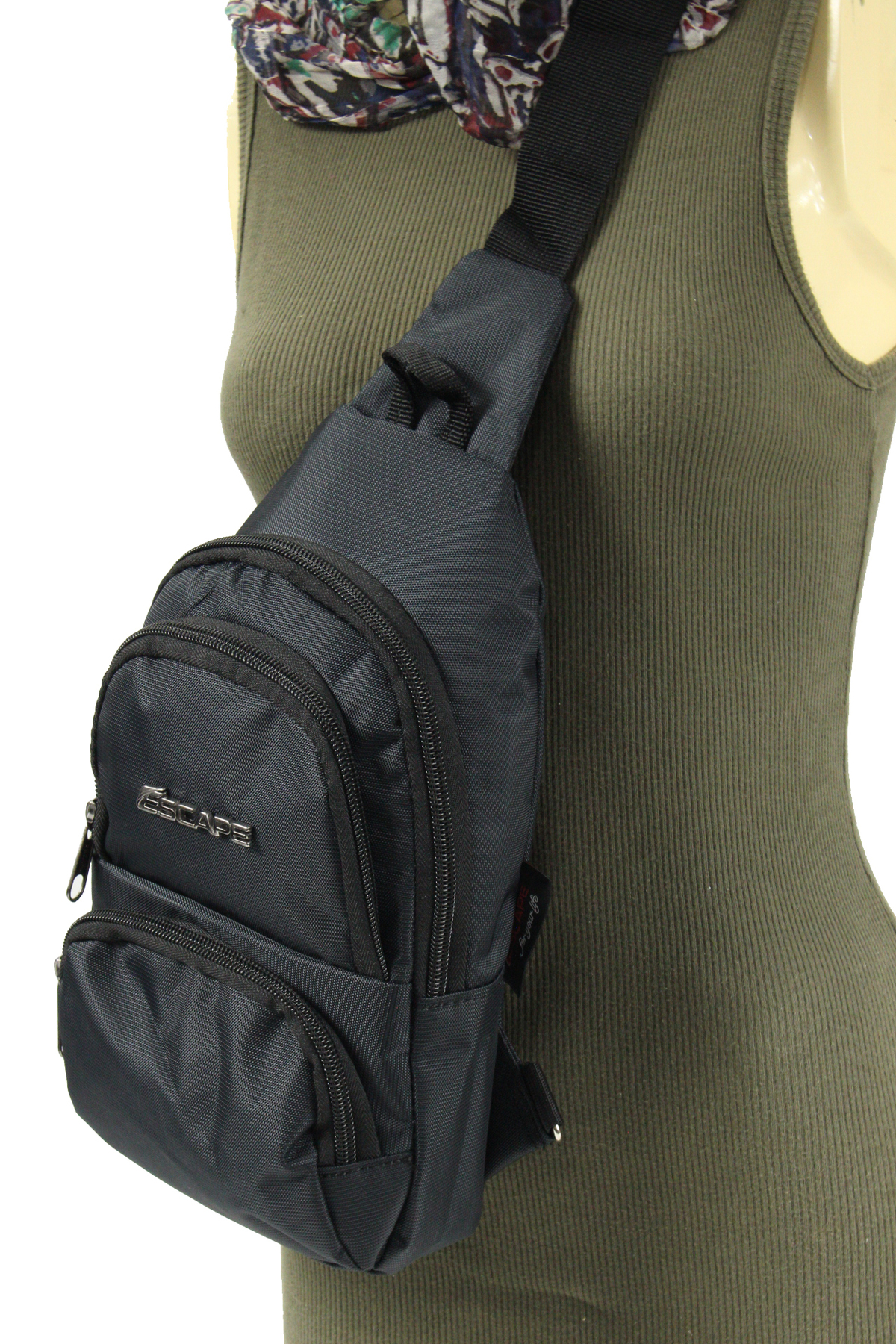ESC 3530 Yağmura Dayanıklı Polyester Çapraz Body Bag Siyah