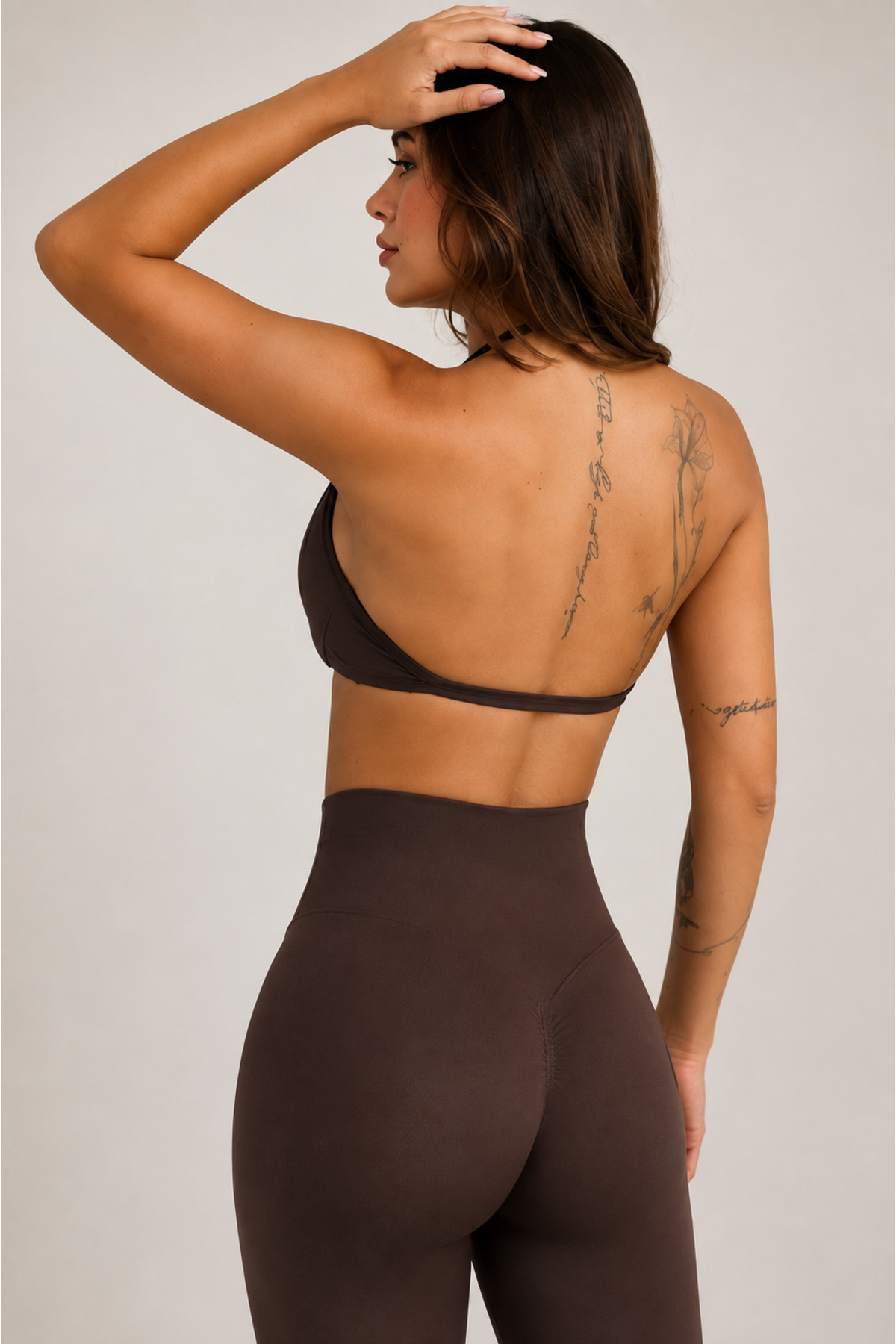 FOREVER MORE Milene Model Yüksek Bel Toparlayıcı Büzgü Detaylı Push Up Seamless Tayt görsel 3