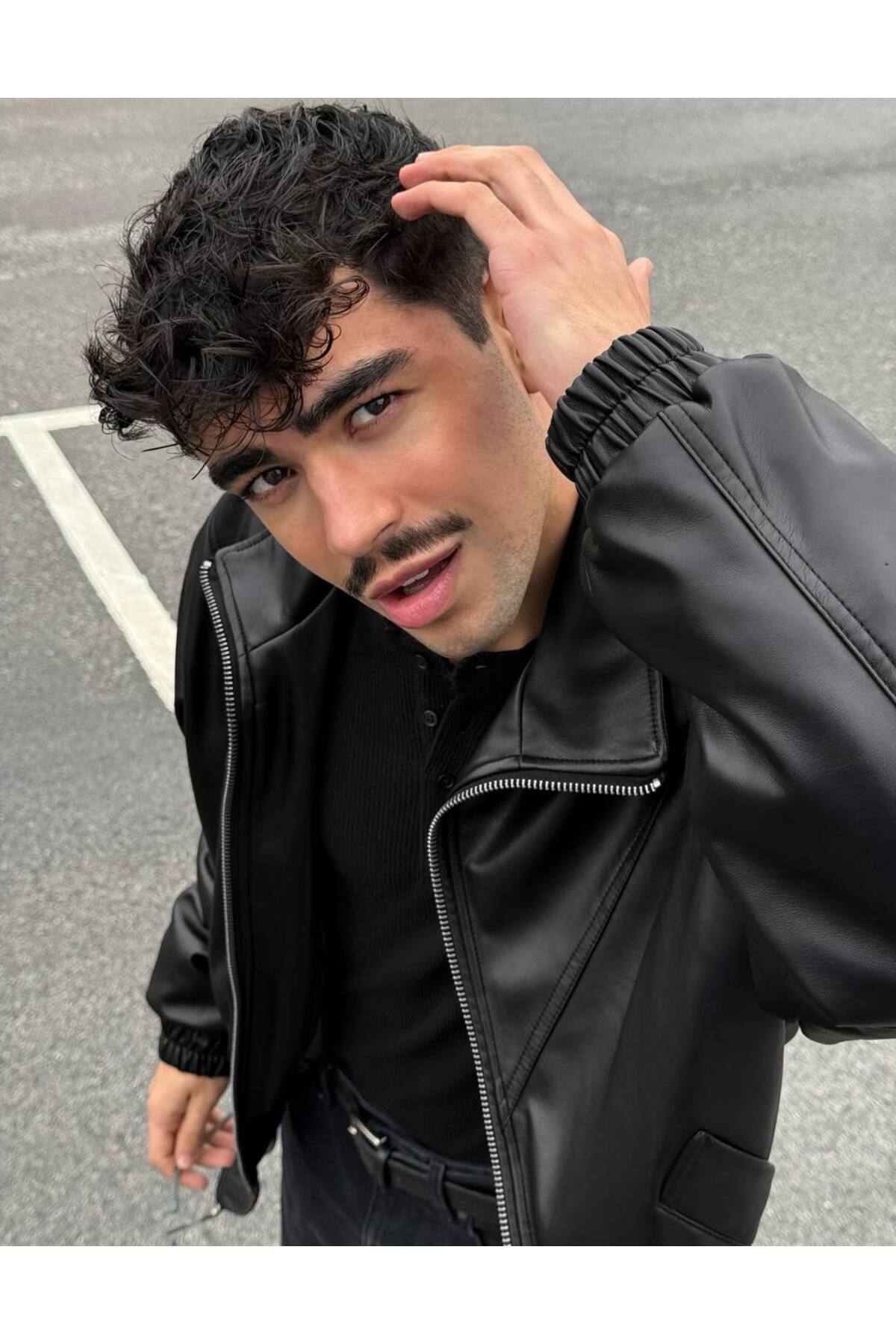 Helen Goods Yeni Sezon Viral BSK Model Erkek Bomber Deri Ceket görsel 4
