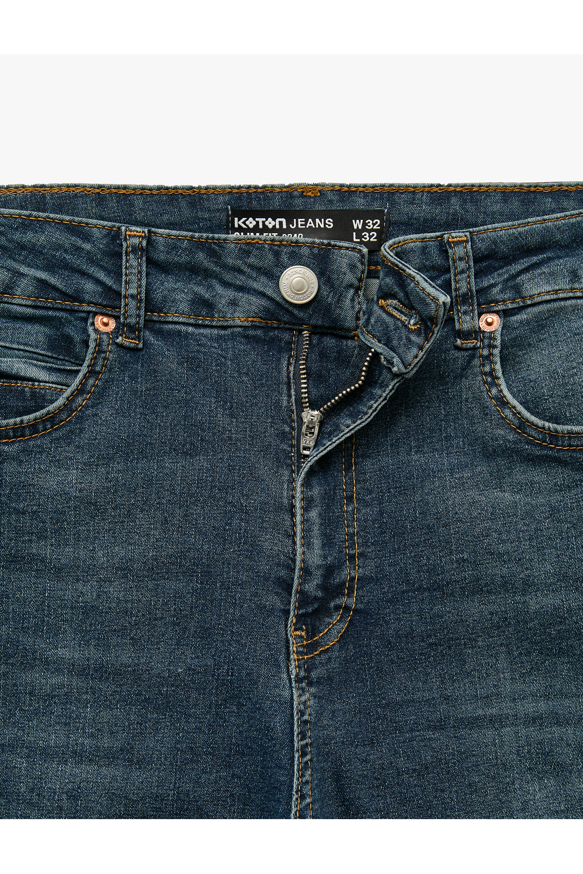 Koton Pamuklu Normal Bel Cepli Slim Fit Jean Pantolon - Brad Jean görsel 4