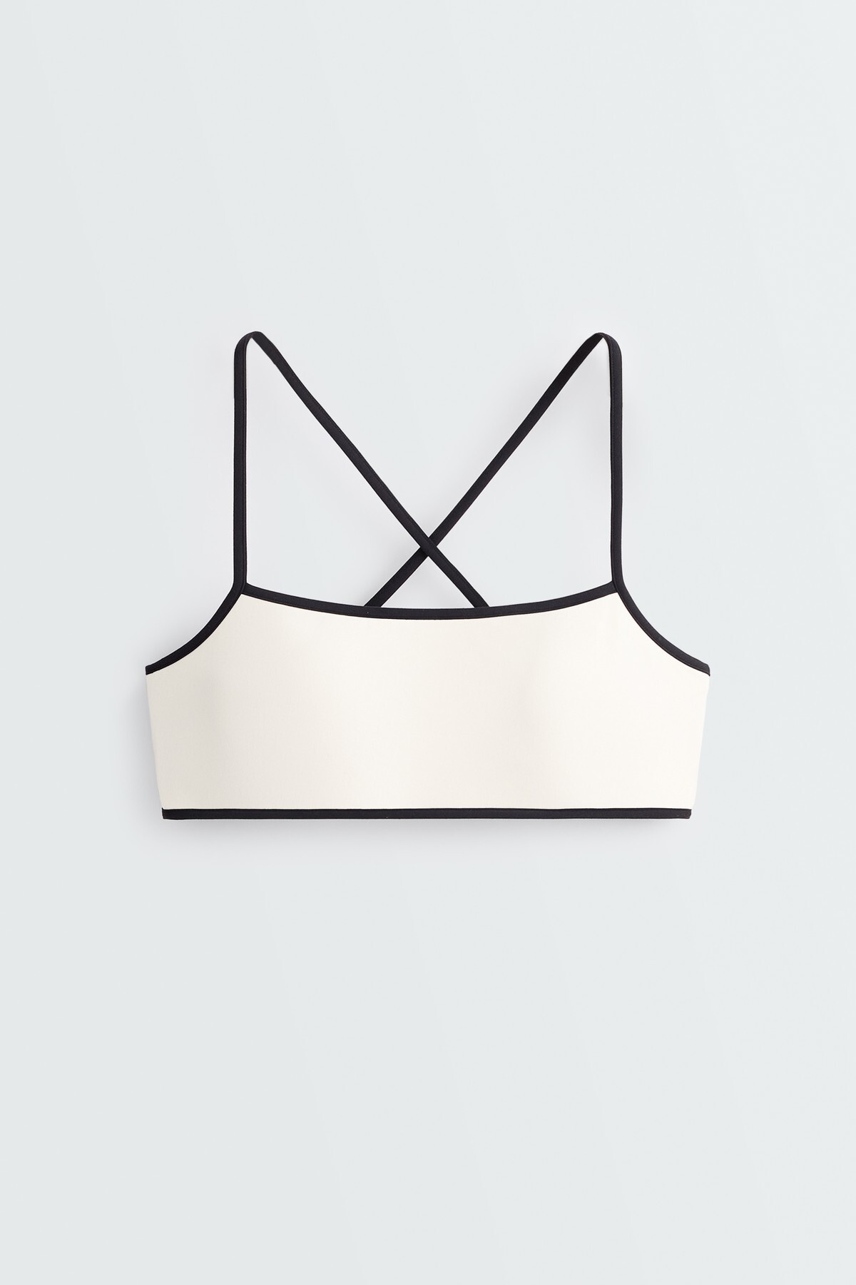 Oysho Kontrastlı hafif destekli Comfortlux spor sütyen görsel 6