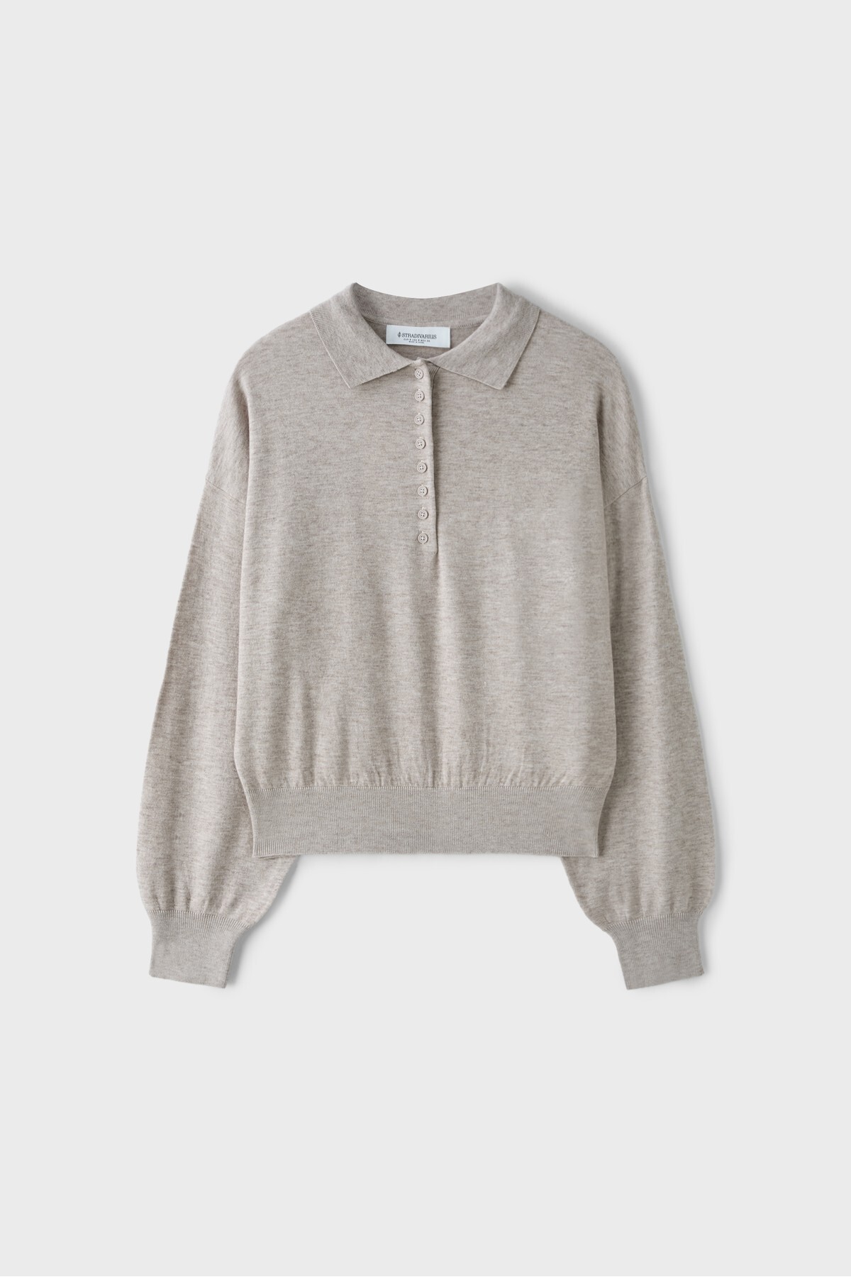 Stradivarius Polo yaka triko kazak görsel 5