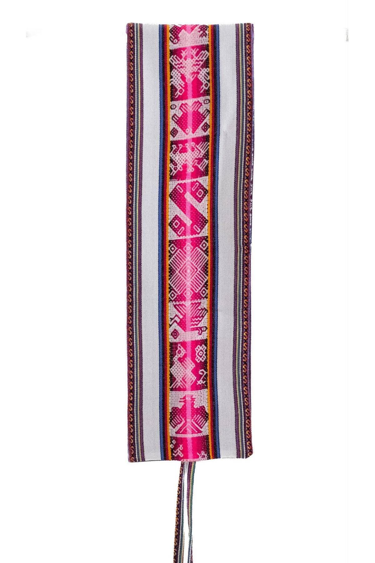 Llicla Reversible Denim Belt, Llama Weave — Ecru · View 6