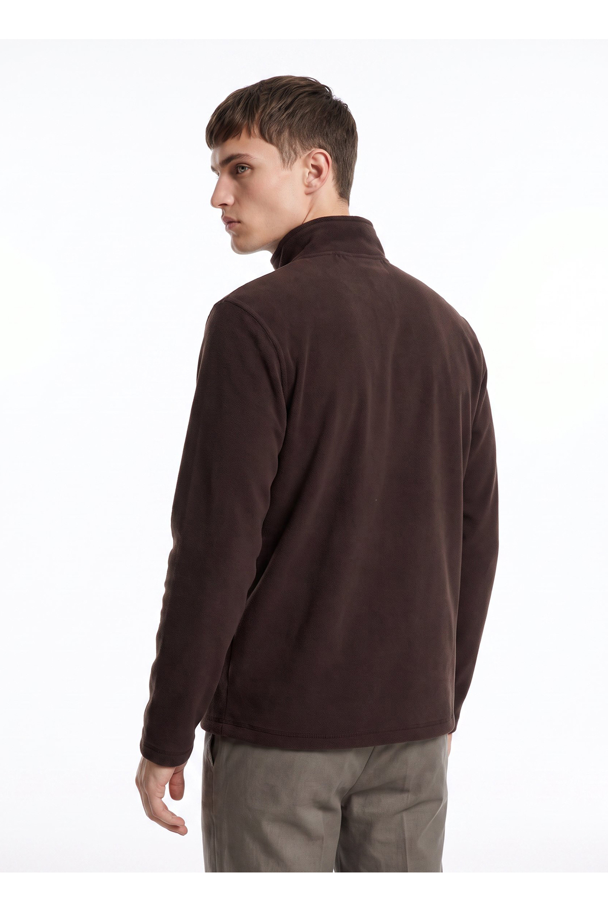 D5WM-SWT3300 Kahverengi Erkek Polar Sweatshırt — قهوه‌ای 5003367586 — تصویر 5 از 7