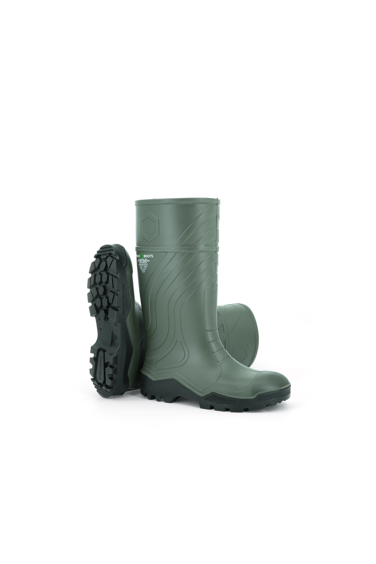 Hexa boots OB Poliüretan İş Çizmesi, Çelik Burunsuz, Haki, 47 Numara görsel 3