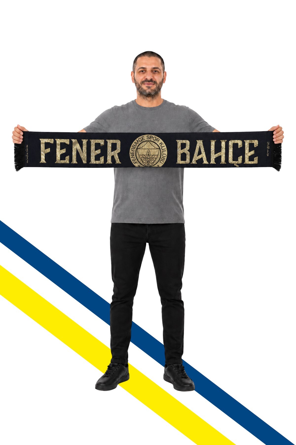 Fenerbahçe UNISEX GOLD DOKUMA ATKI görsel 3