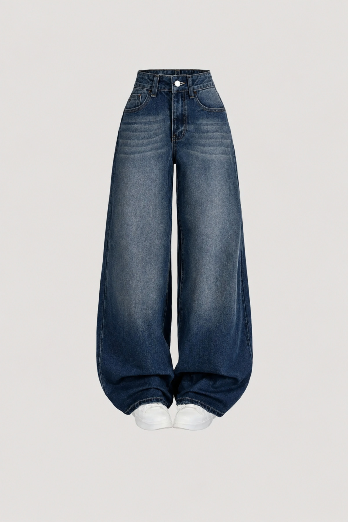 Baggy Salaş Pocket Bol Paça Retro Görünümlü Jean Pantolon