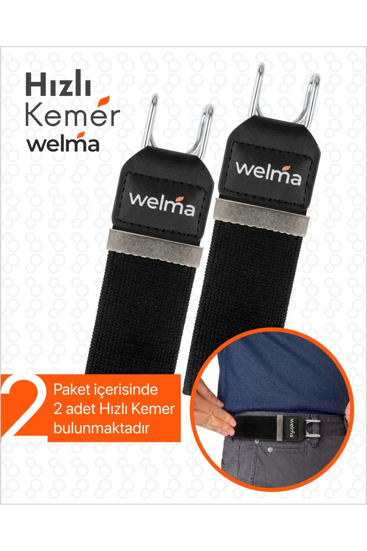 WELMA Kemer Hızlı Kemer, her beden için uygundur, 2 adet görsel 4