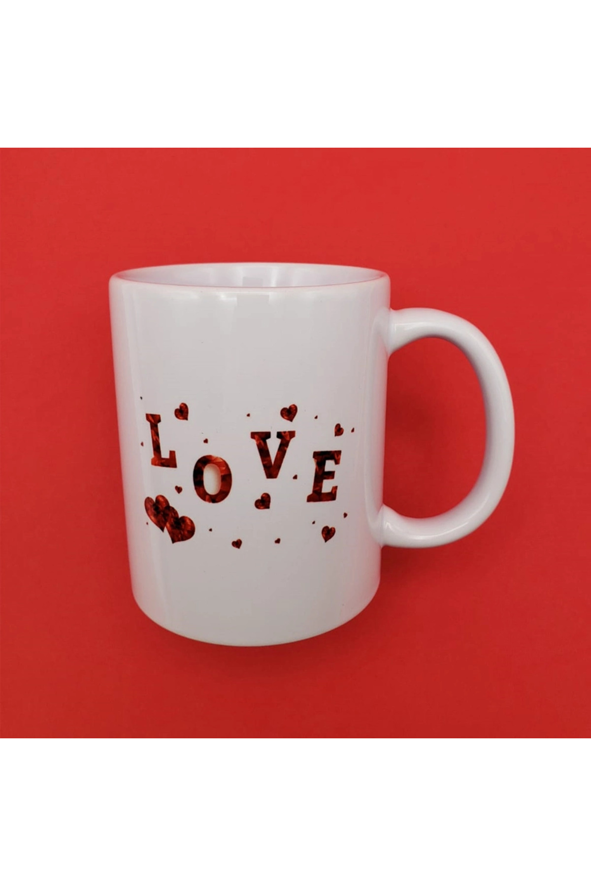 8 X 10 Cm Seramik Bardak Love Tasarım Kupa